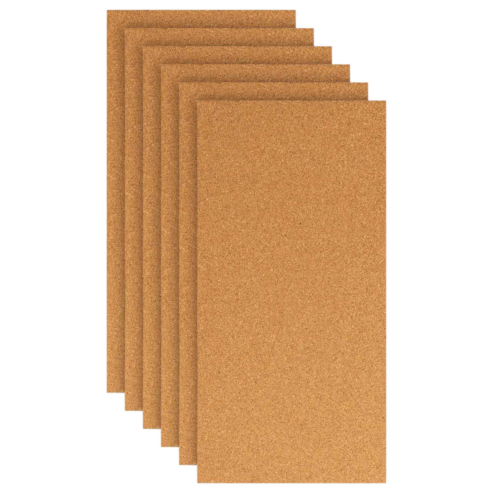 Φύλλο Φυσικής Πέτρας 6 pcs 100 x 50 x 1 εκ Φελλός Καφέ - Pakobazaar