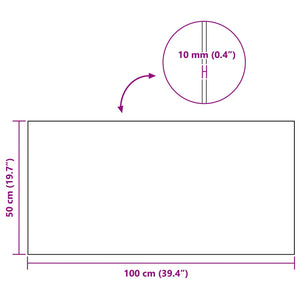Φύλλο Φυσικής Πέτρας 12 pcs 100 x 50 x 1 εκ Φελλός Καφέ - Pakobazaar