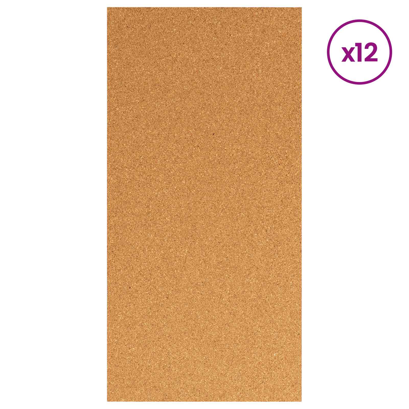 Φύλλο Φυσικής Πέτρας 12 pcs 100 x 50 x 1 εκ Φελλός Καφέ - Pakobazaar
