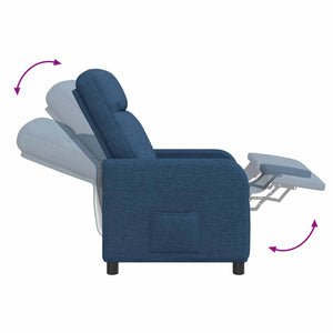 Κάθισμα μασάζ Μπλε Ύφασμα