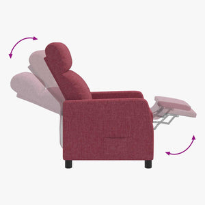 Αναπαυτική Καρέκλα Κόκκινο Ύφασμα - Pakobazaar