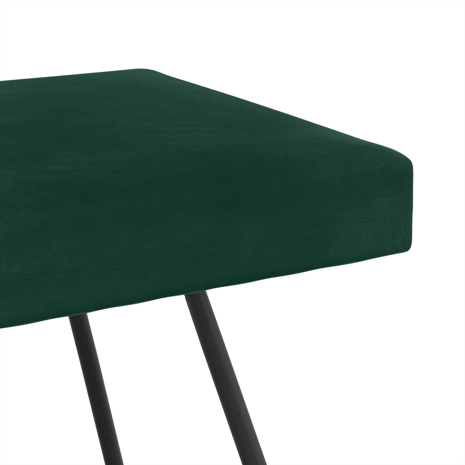 παγκάκι Μονόχρωμο Σκούρο Πράσινο 80 x 40 x 45 εκ. Βελούδο