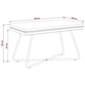 παγκάκι Μονόχρωμο Μπλε 80 x 40 x 45 εκ. Βελούδο - Pakobazaar