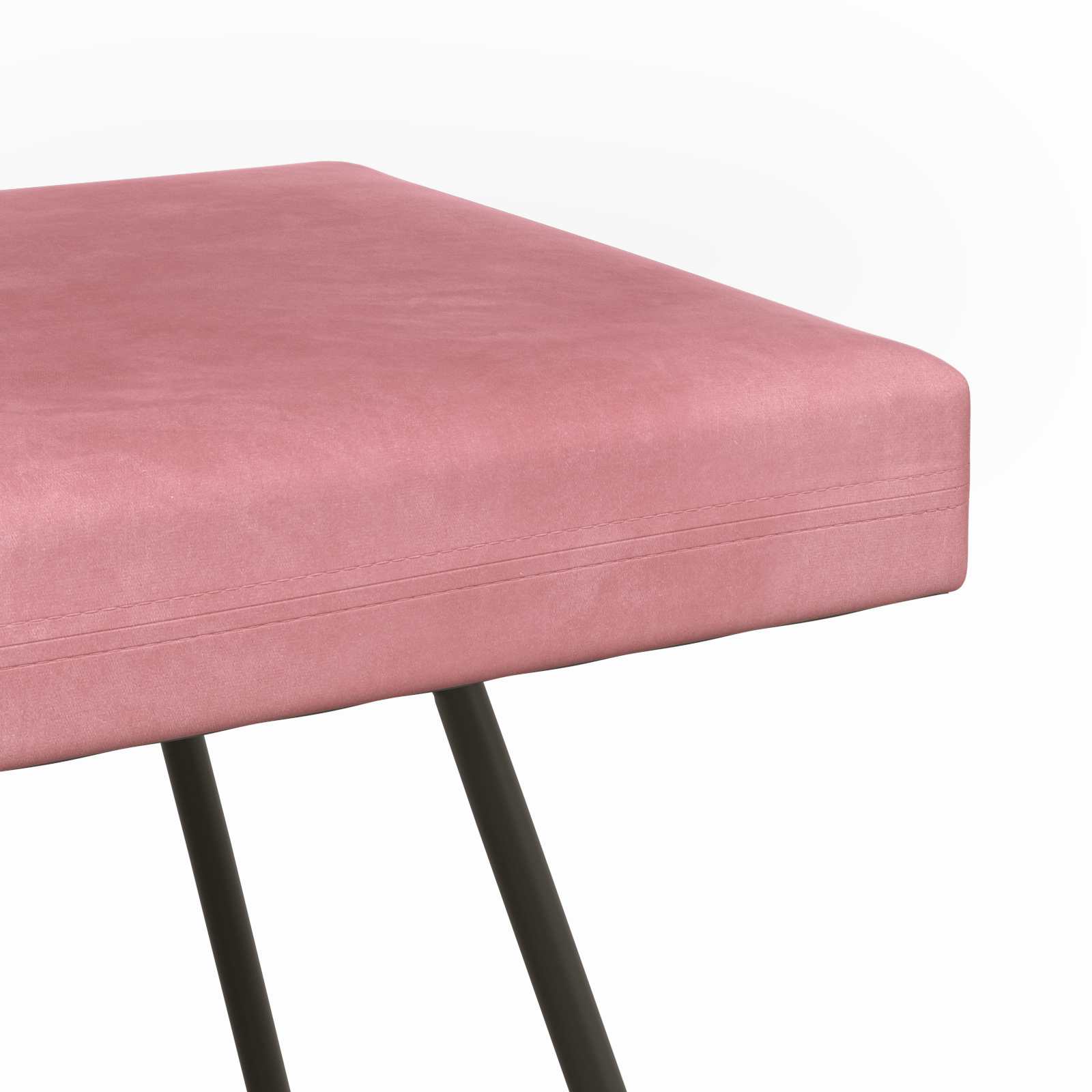 παγκάκι Μονόχρωμο Ροζ 110 x 40 x 45 cm Βελούδο