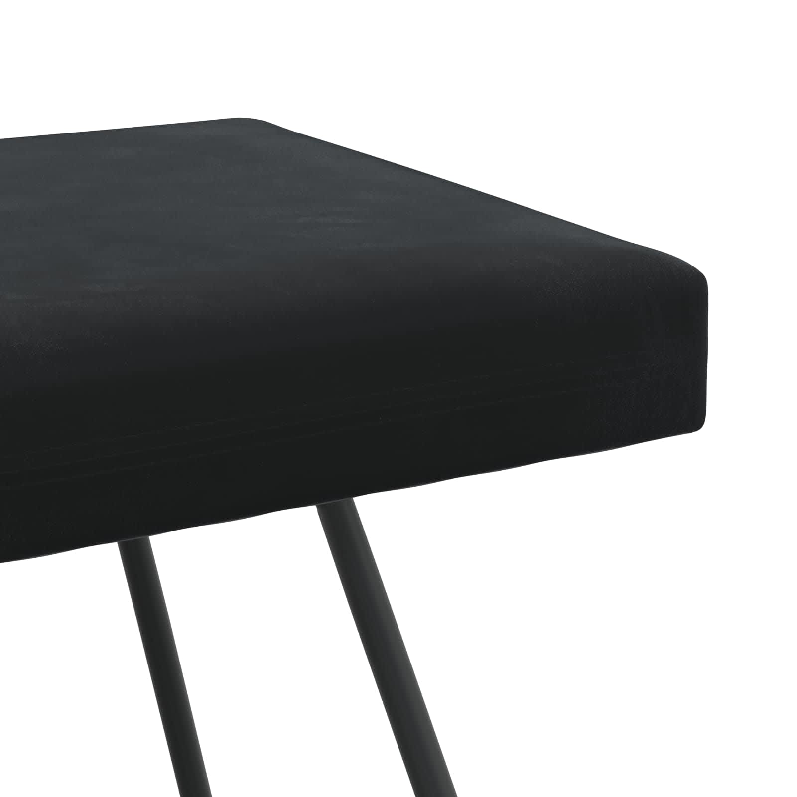 παγκάκι Μονόχρωμο Μαύρο 110 x 40 x 45 cm Βελούδο