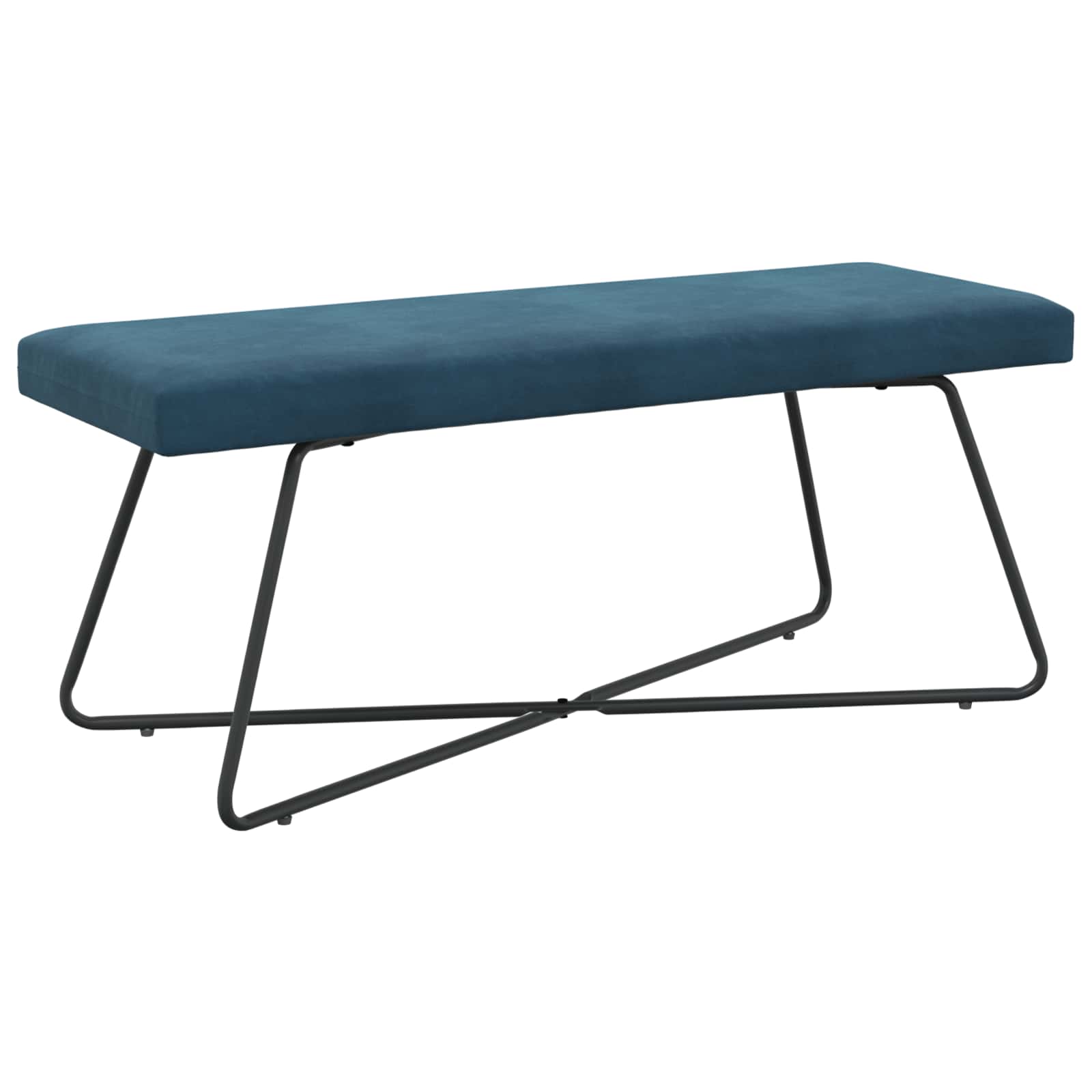 παγκάκι Μονόχρωμο Μπλε 110 x 40 x 45 cm Βελούδο