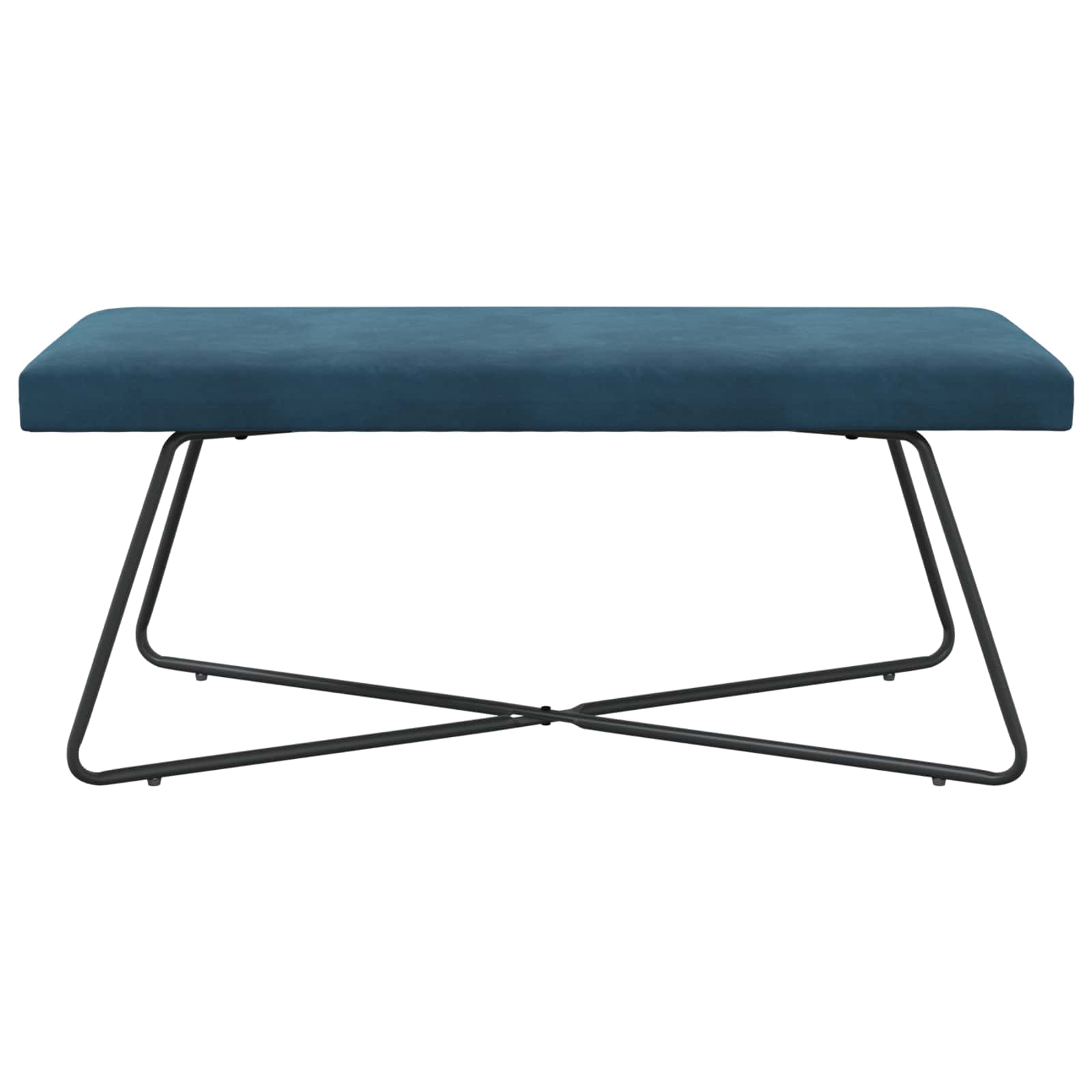παγκάκι Μονόχρωμο Μπλε 110 x 40 x 45 cm Βελούδο