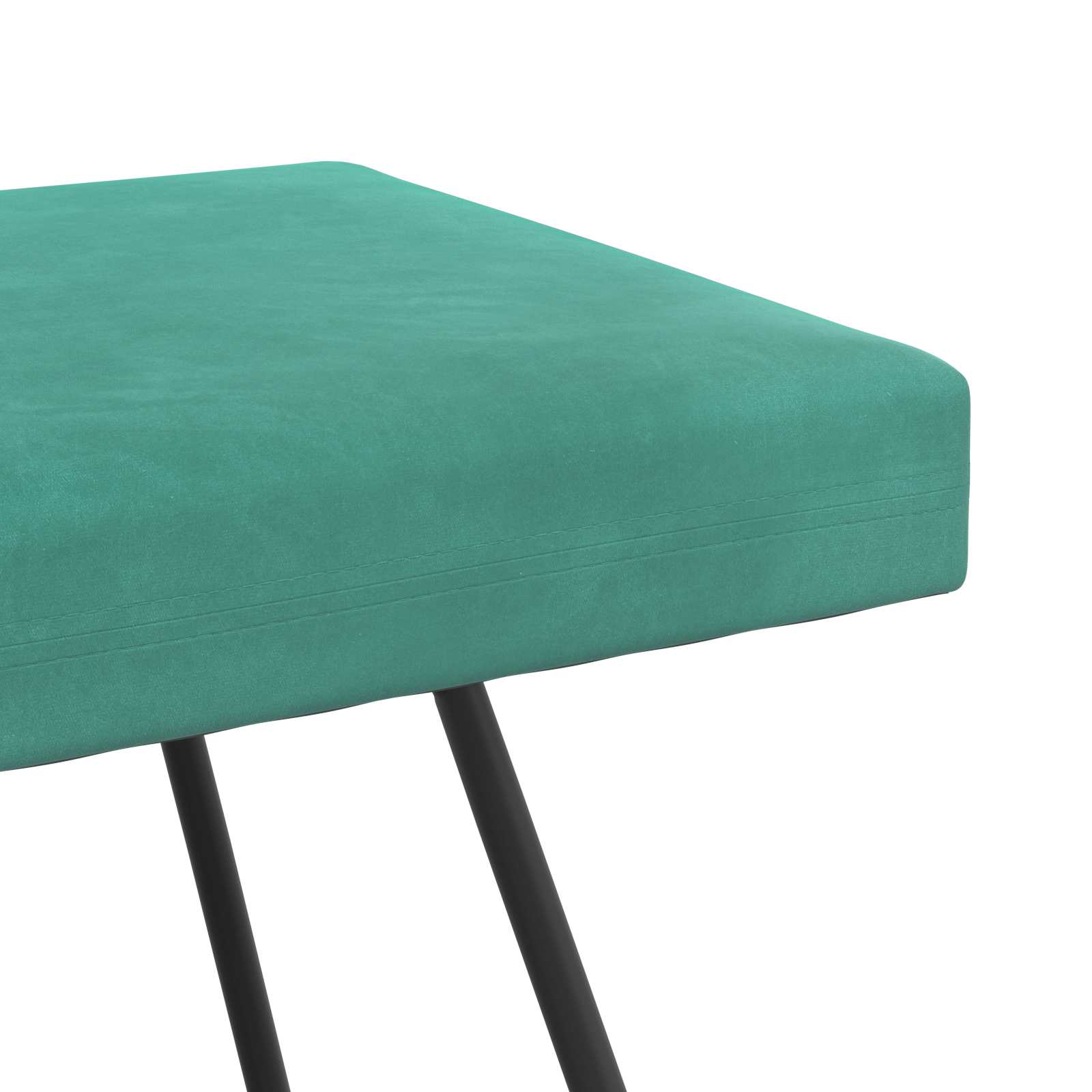 παγκάκι Μονόχρωμο Τιρκουάζ 110 x 40 x 45 cm Βελούδο
