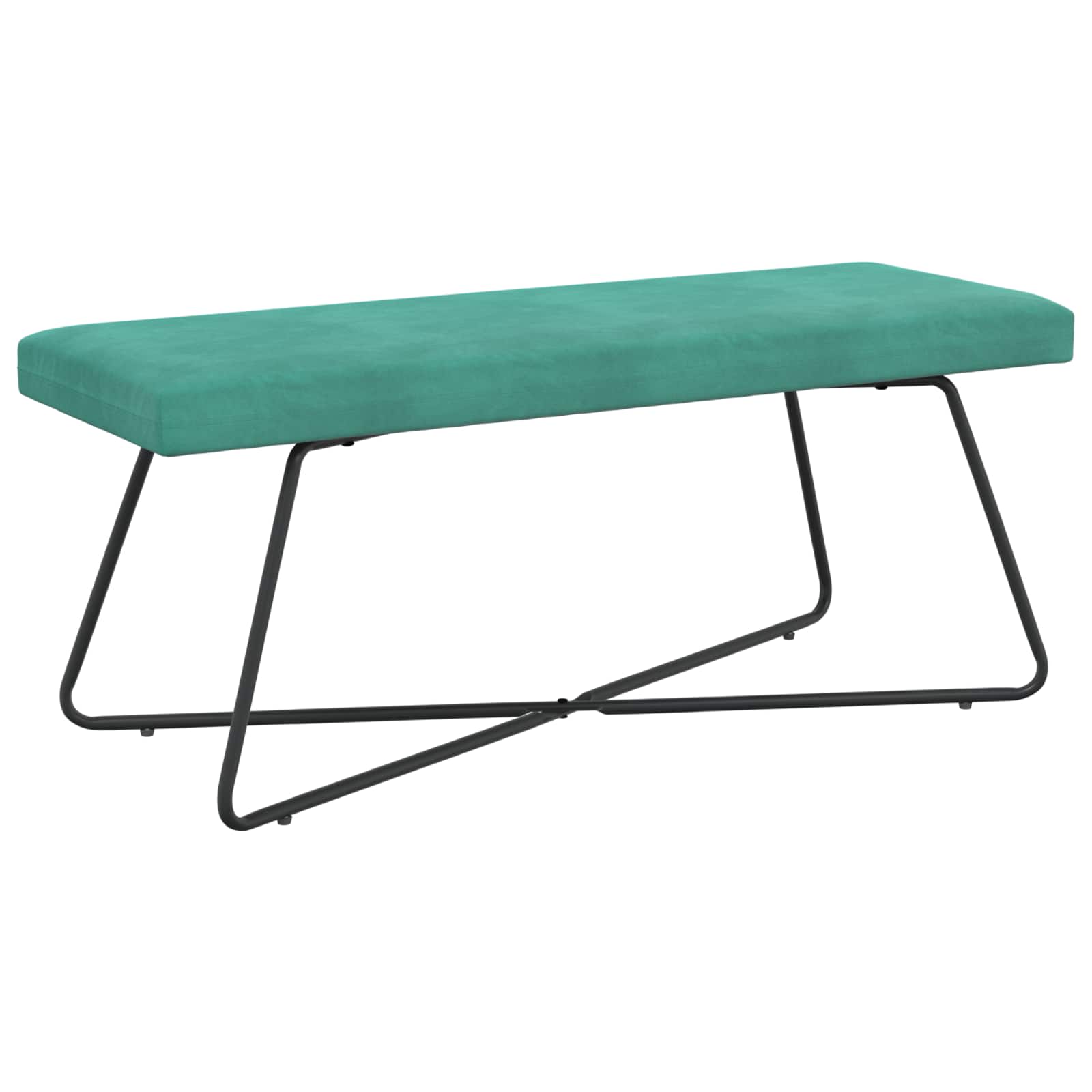 παγκάκι Μονόχρωμο Τιρκουάζ 110 x 40 x 45 cm Βελούδο
