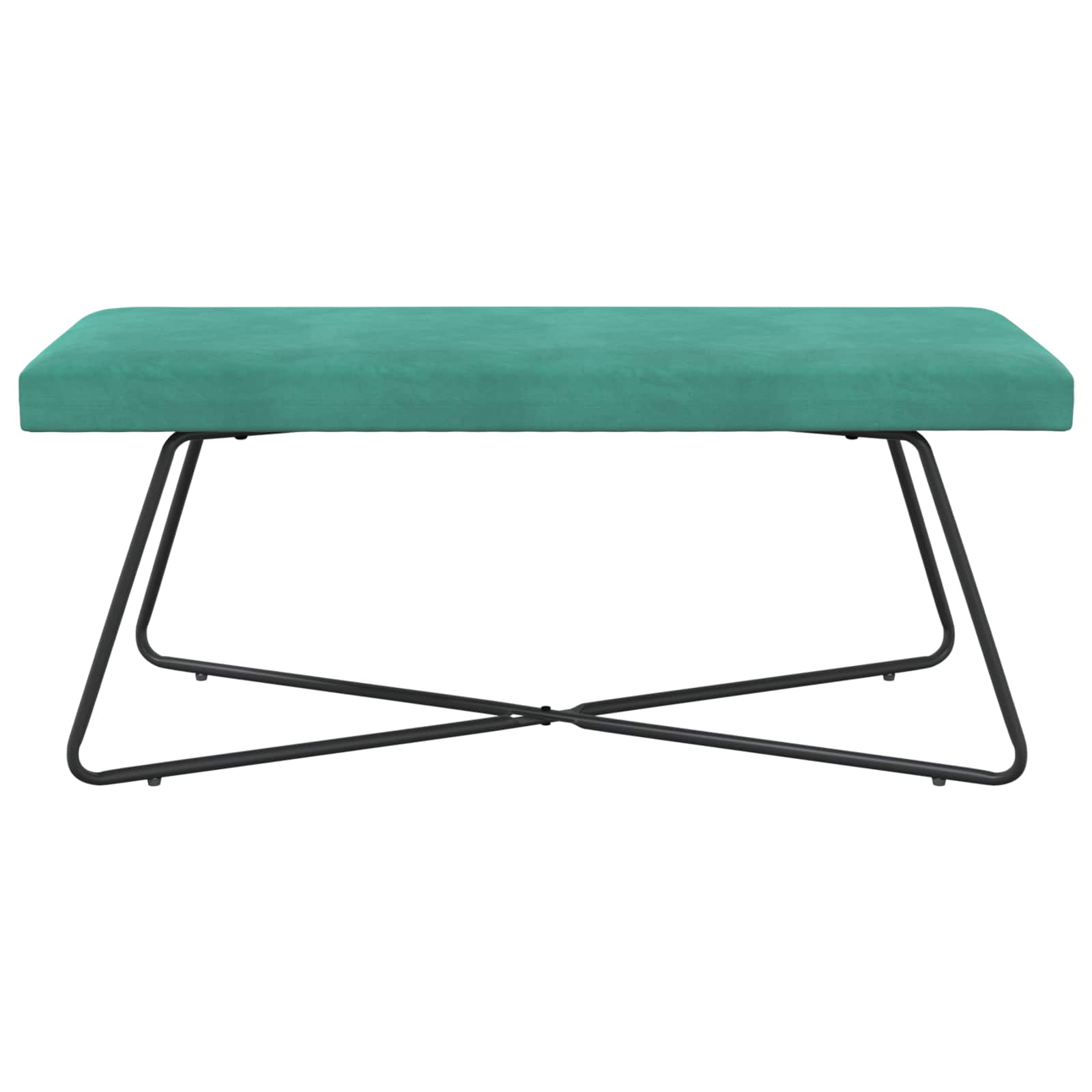 παγκάκι Μονόχρωμο Τιρκουάζ 110 x 40 x 45 cm Βελούδο
