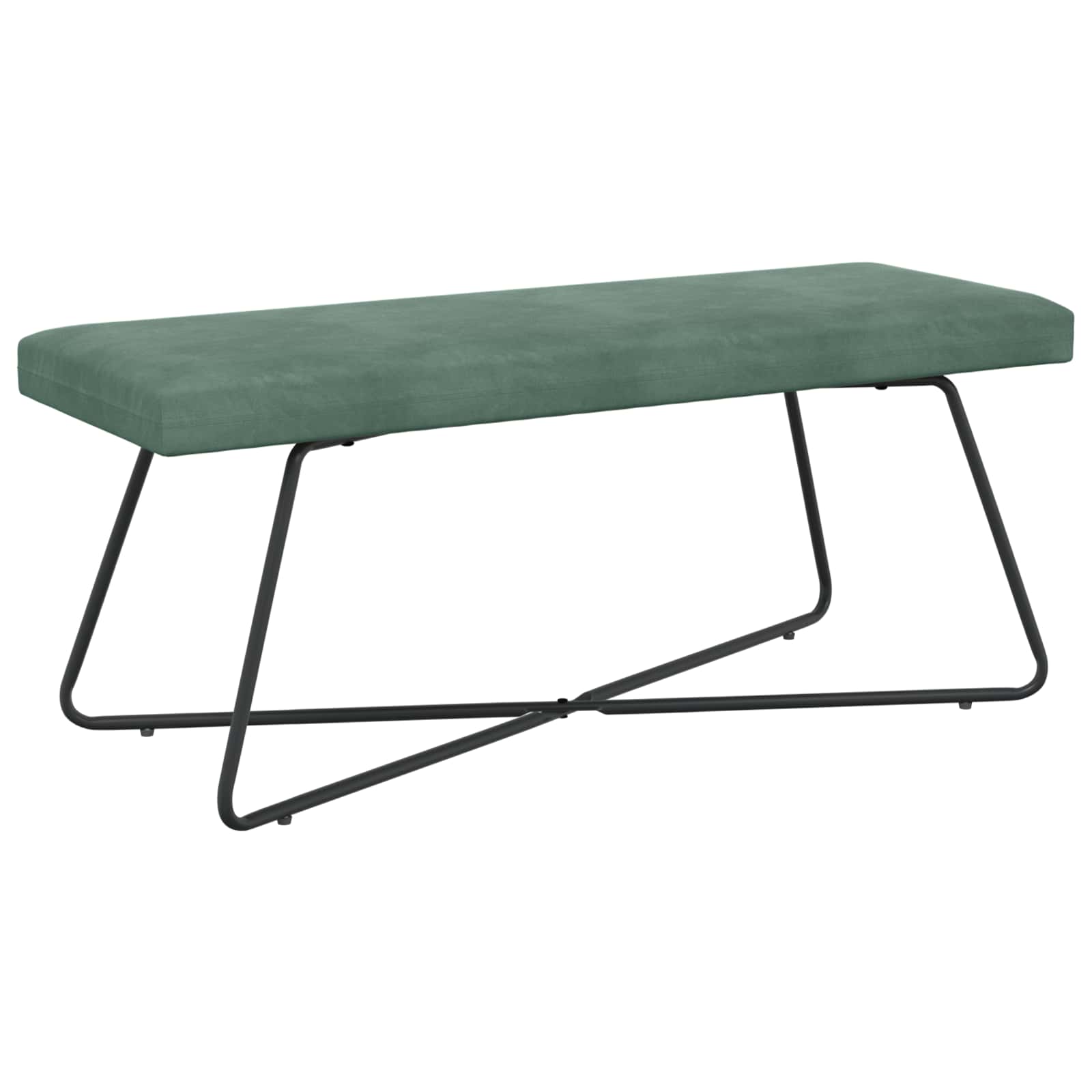 παγκάκι Μονόχρωμο Θαλασσί 110 x 40 x 45 cm Βελούδο