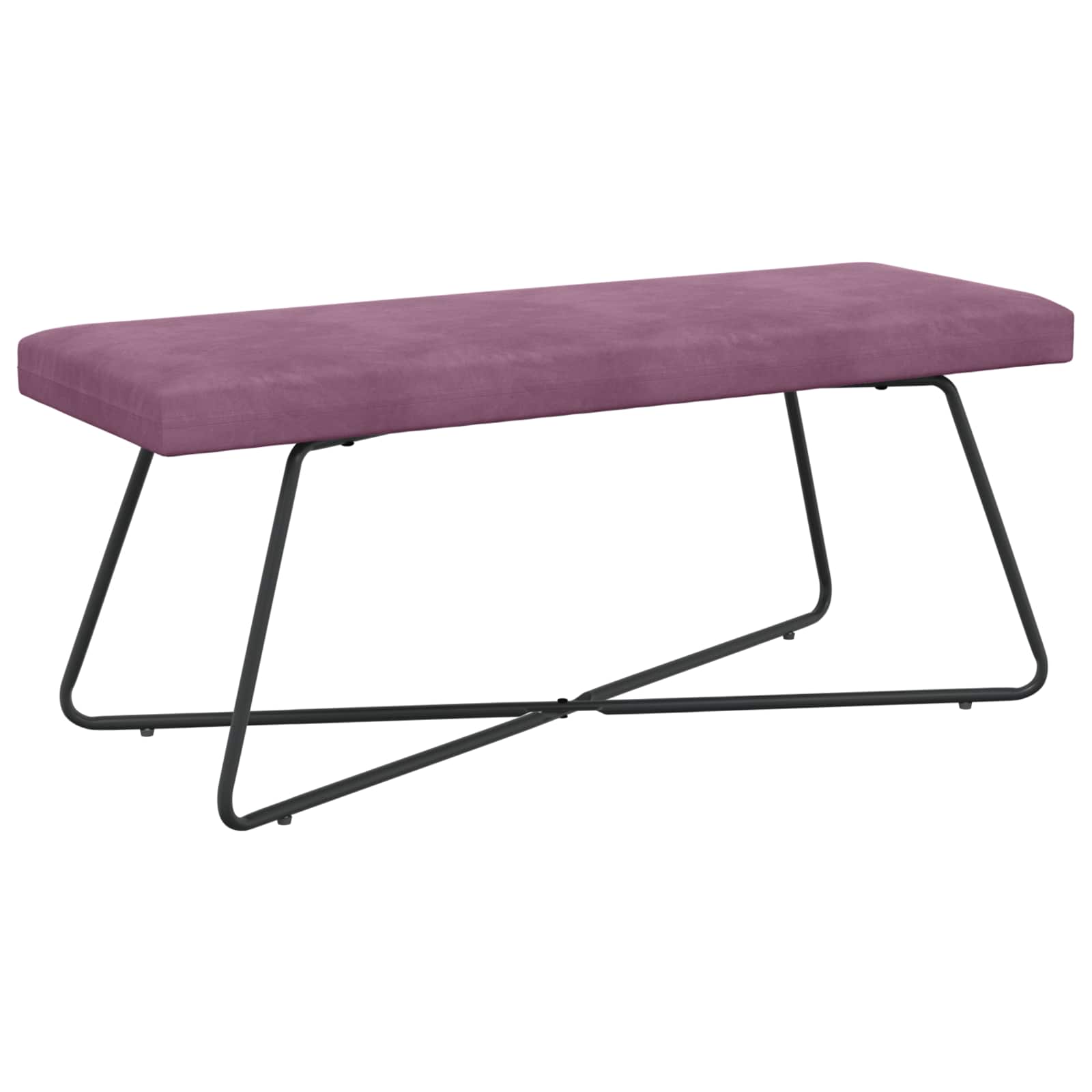 παγκάκι Μονόχρωμο Μοβ 110 x 40 x 45 cm Βελούδο