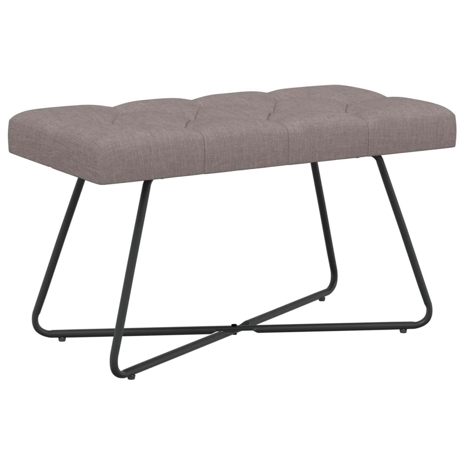 Πάγκος με κουμπωτές επιφάνειες Taupe 80 x 40 x 46 εκ. Ύφασμα