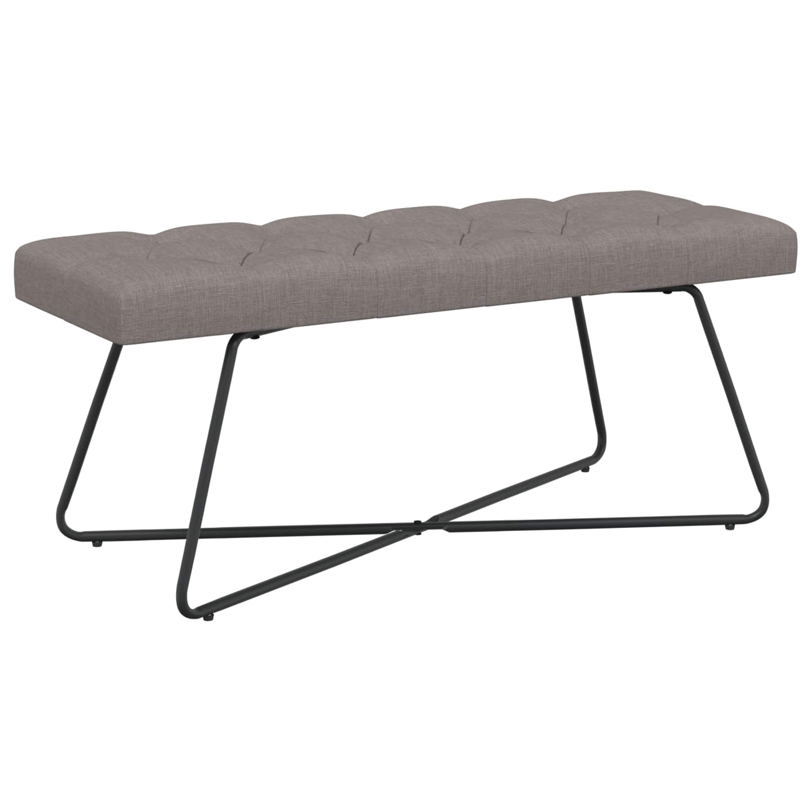 Πάγκος με κουμπωτές επιφάνειες Taupe 110 x 40 x 46 cm Ύφασμα