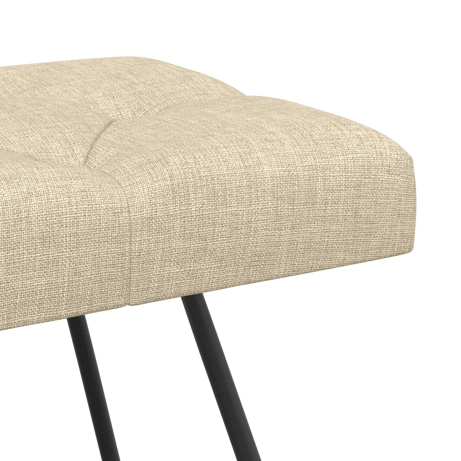 Πάγκος με κουμπωτές επιφάνειες Κρεμ 110 x 40 x 46 cm Ύφασμα