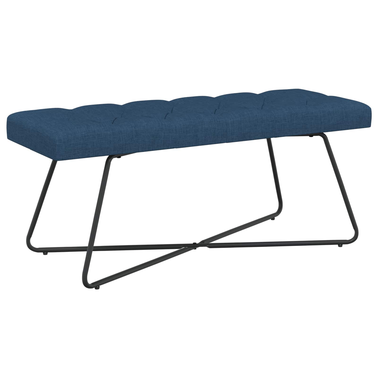 Πάγκος με κουμπωτές επιφάνειες Μπλε 110 x 40 x 46 cm Ύφασμα