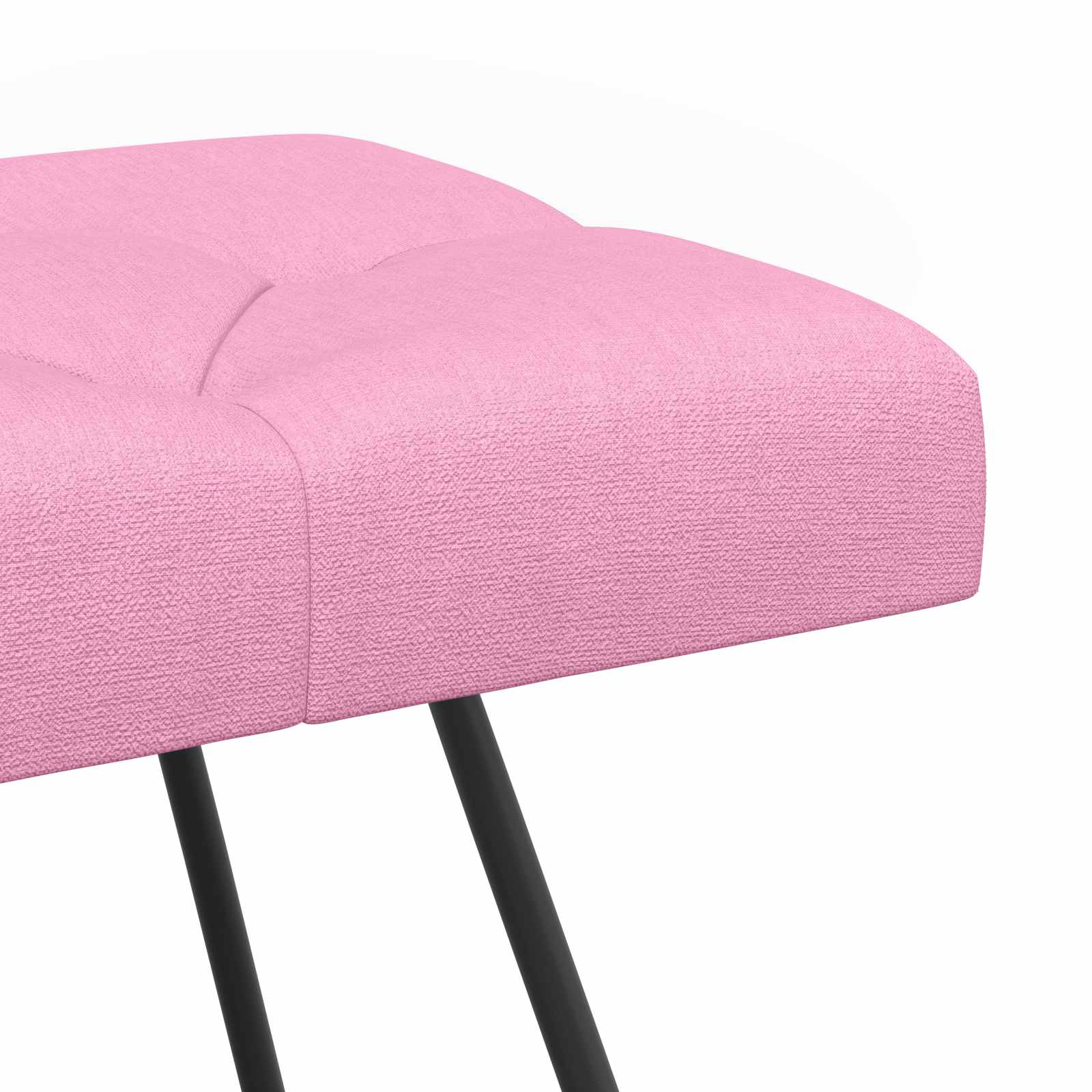 Πάγκος με κουμπωτές επιφάνειες Ροζ 110 x 40 x 46 cm Ύφασμα