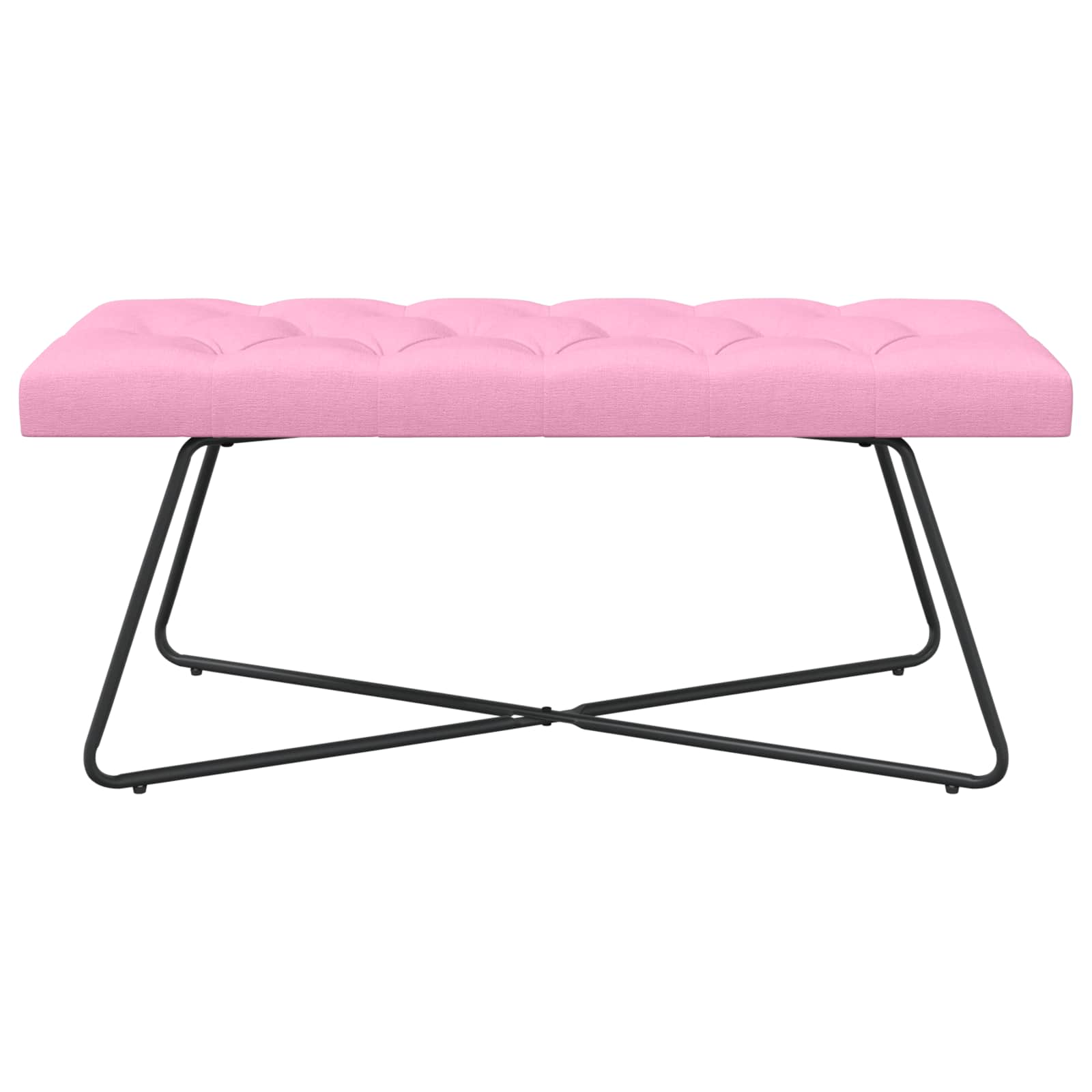 Πάγκος με κουμπωτές επιφάνειες Ροζ 110 x 40 x 46 cm Ύφασμα