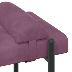 Παγκάκι με κουμπιά και μαξιλάρια Μοβ 110 x 40 x 46 cm Βελούδο - Pakobazaar