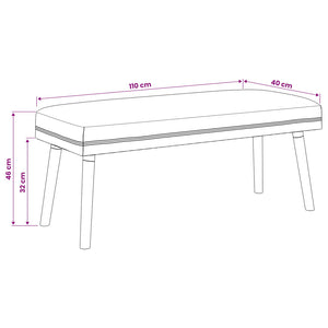 παγκάκι Μονόχρωμο Ροζ 110 x 40 x 46 cm Μπουκλέ - Pakobazaar