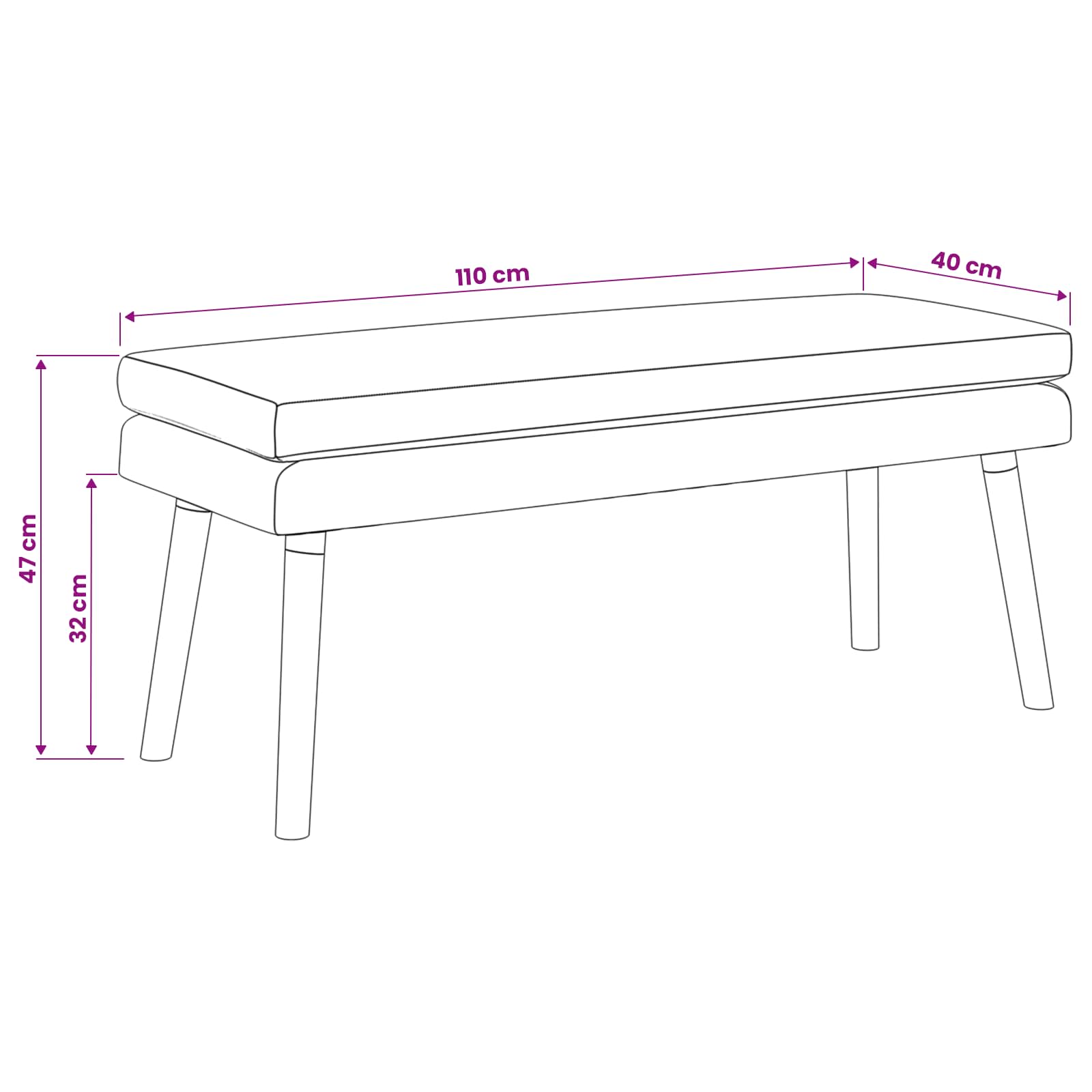 Διπλή Επίστρωση Πάγκος Taupe 110 x 40 x 47 εκ. Ύφασμα
