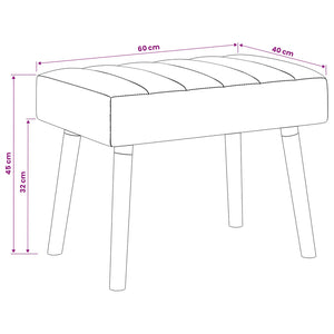 Πάγκος με Καναλεύματα Μπλε 60 x 40 x 45 εκ. Ύφασμα - Pakobazaar