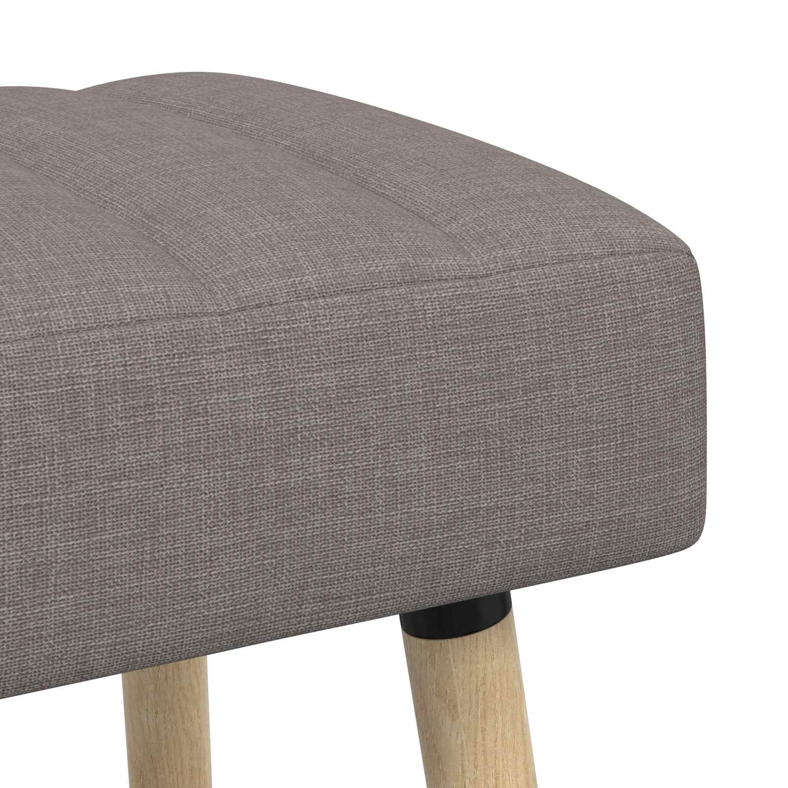 Πάγκος με Καναλεύματα Taupe 80 x 40 x 46 εκ. Ύφασμα