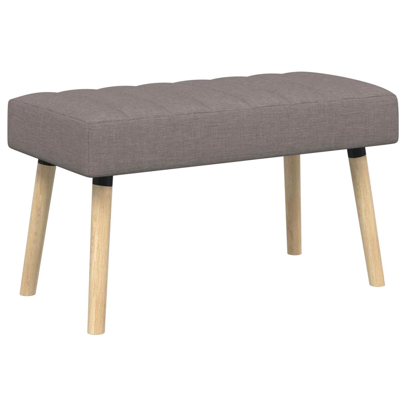 Πάγκος με Καναλεύματα Taupe 80 x 40 x 46 εκ. Ύφασμα