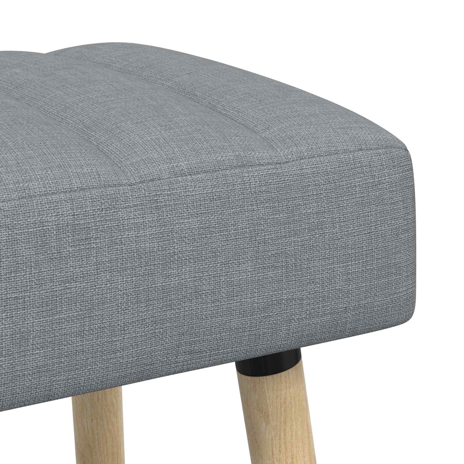 Πάγκος με Καναλεύματα Ανοιχτό γκρι 110 x 40 x 46 cm Ύφασμα
