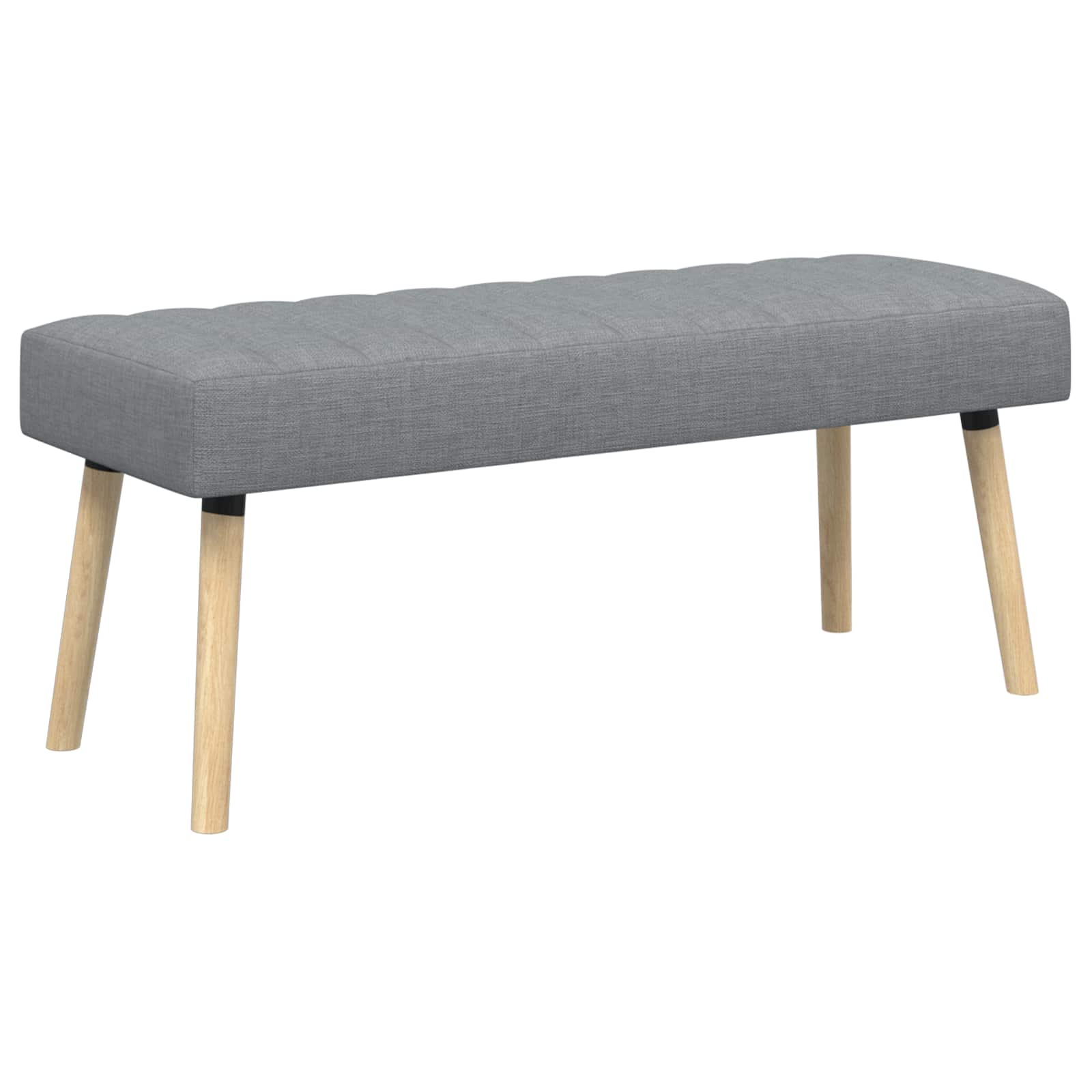 Πάγκος με Καναλεύματα Ανοιχτό γκρι 110 x 40 x 46 cm Ύφασμα