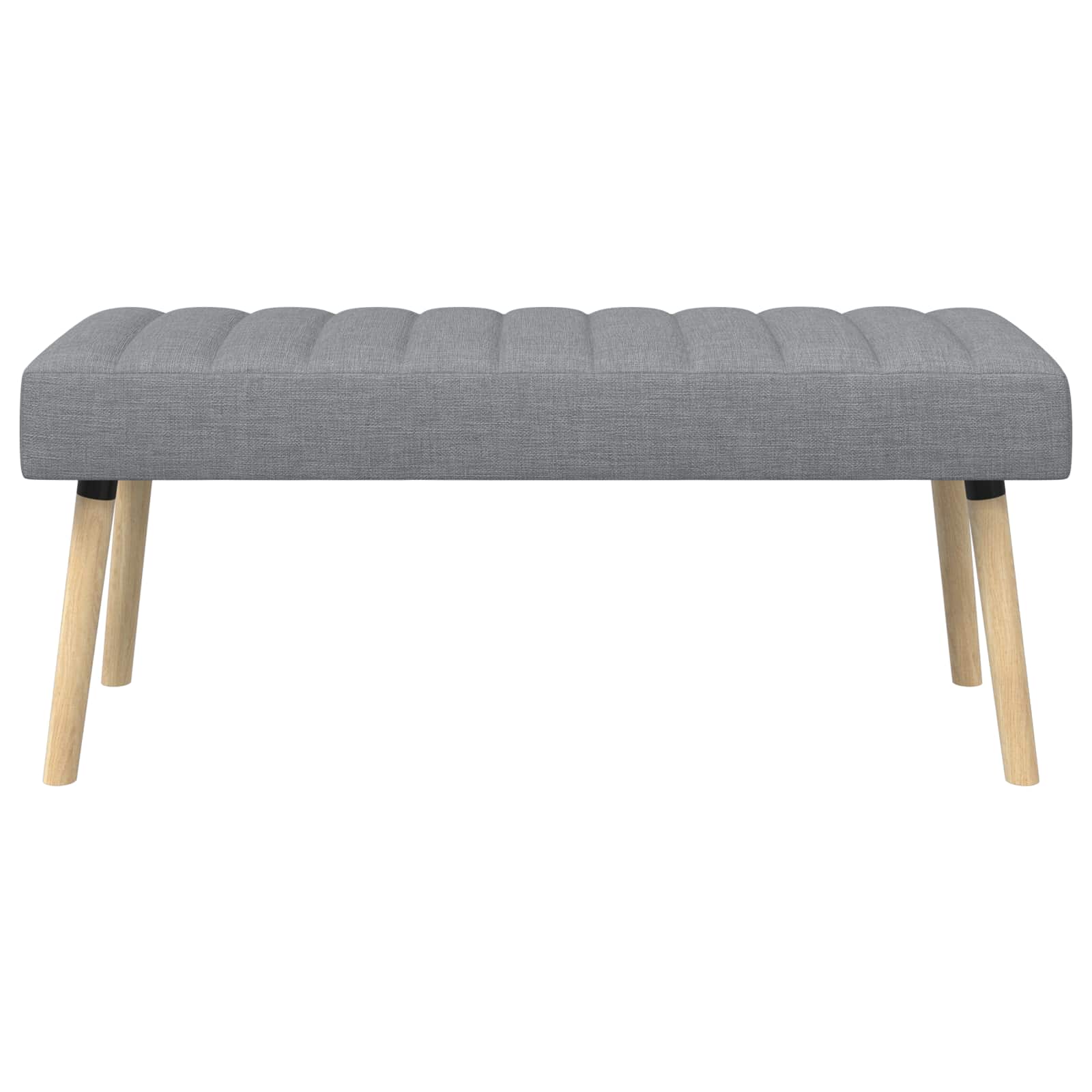 Πάγκος με Καναλεύματα Ανοιχτό γκρι 110 x 40 x 46 cm Ύφασμα