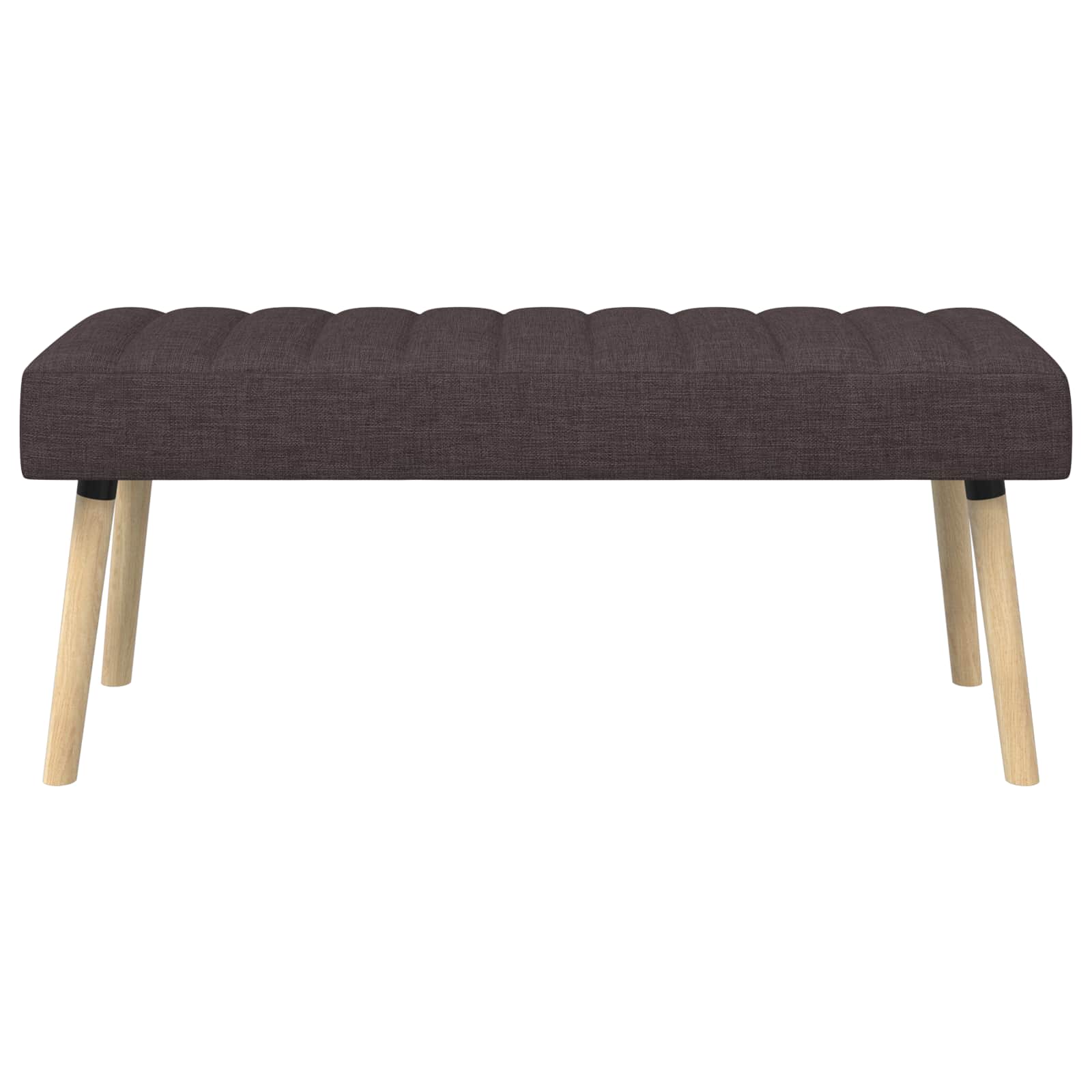 Πάγκος με Καναλεύματα Σκούρο Καφέ 110 x 40 x 46 cm Ύφασμα