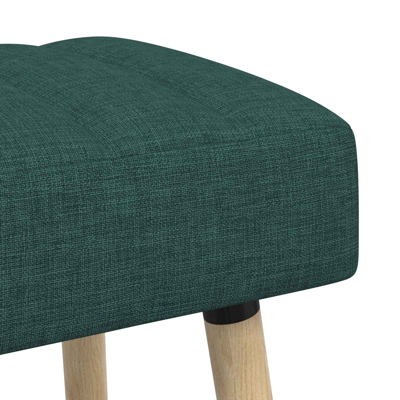 Πάγκος με Καναλεύματα Σκούρο Πράσινο 110 x 40 x 46 cm Ύφασμα