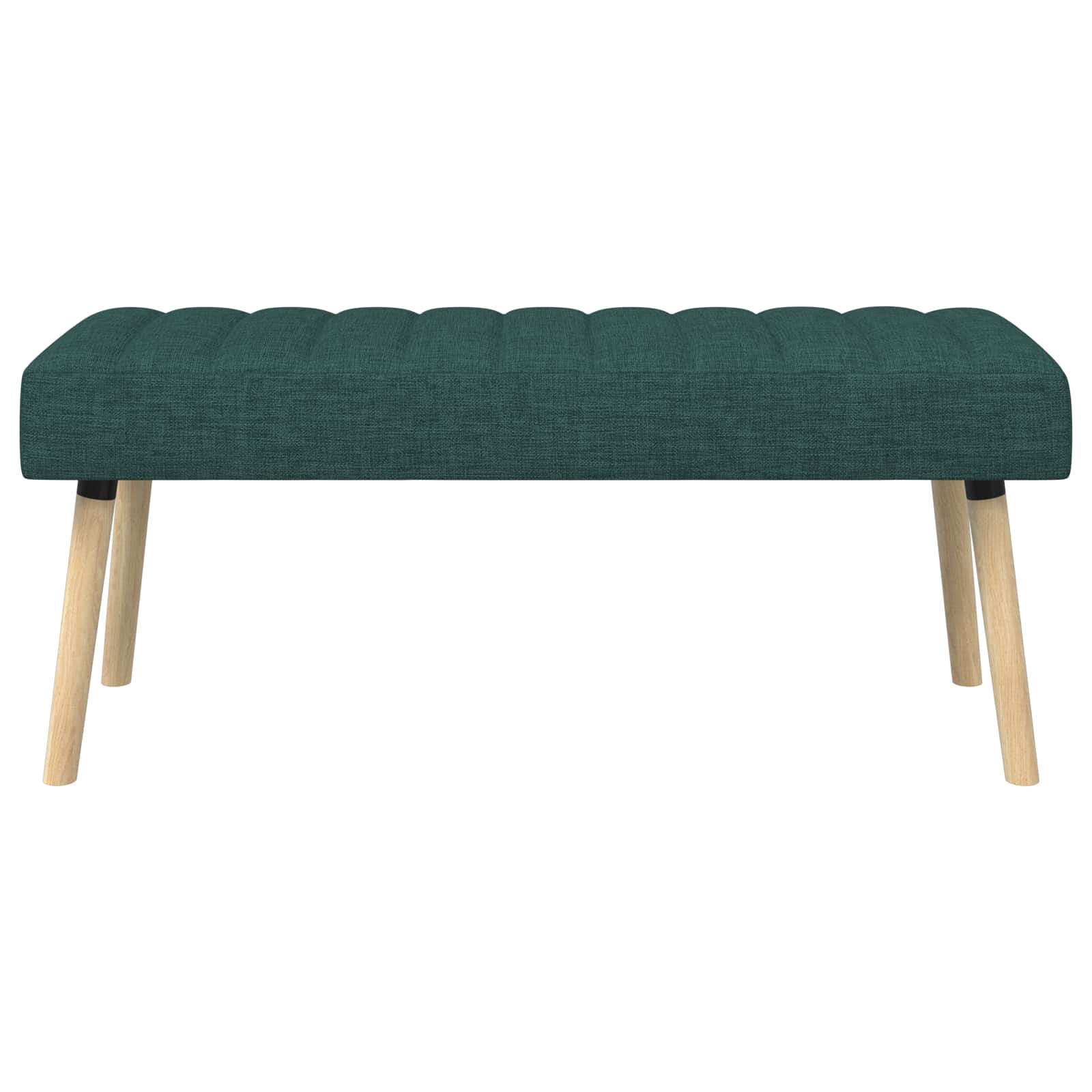 Πάγκος με Καναλεύματα Σκούρο Πράσινο 110 x 40 x 46 cm Ύφασμα