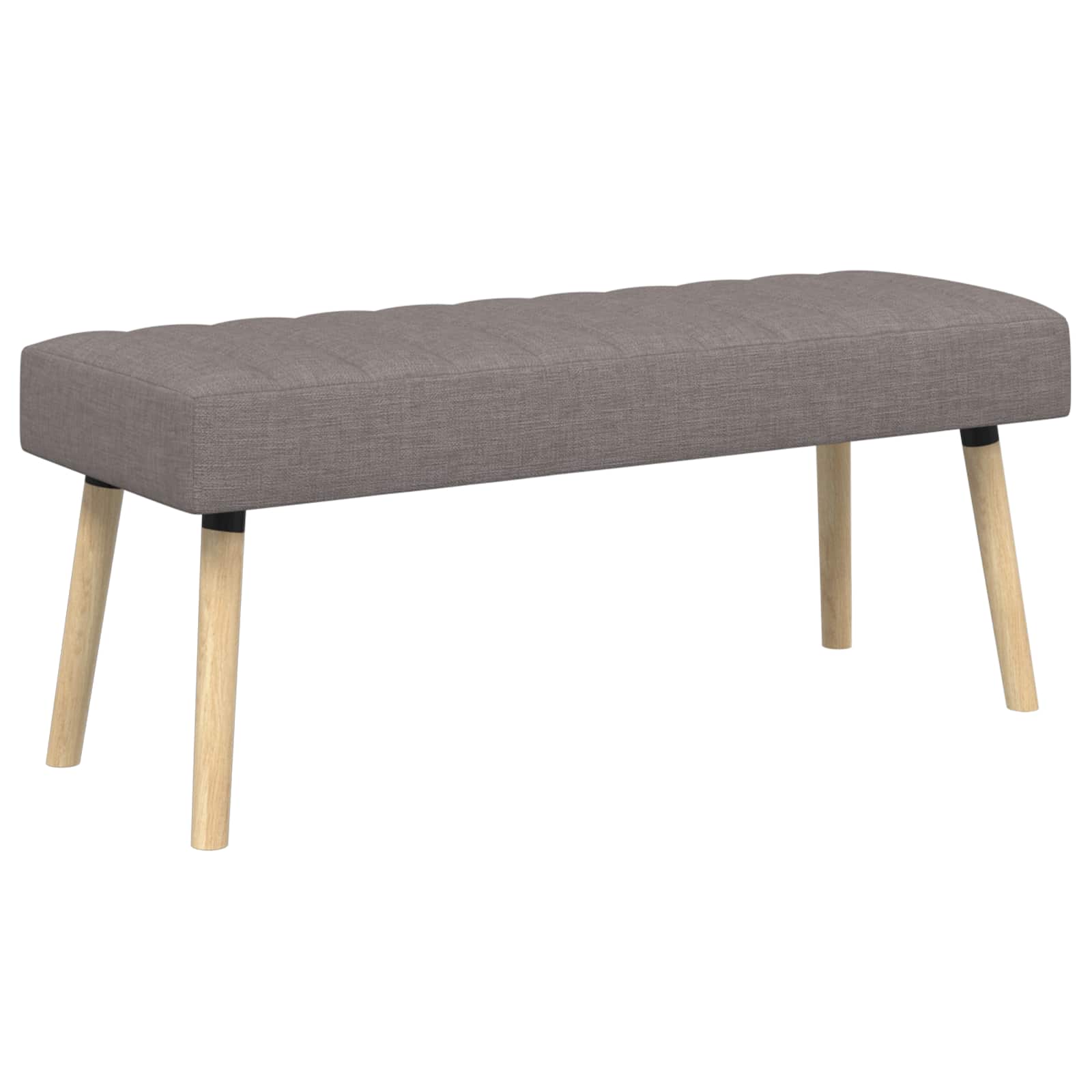 Πάγκος με Καναλεύματα Taupe 110 x 40 x 46 cm Ύφασμα