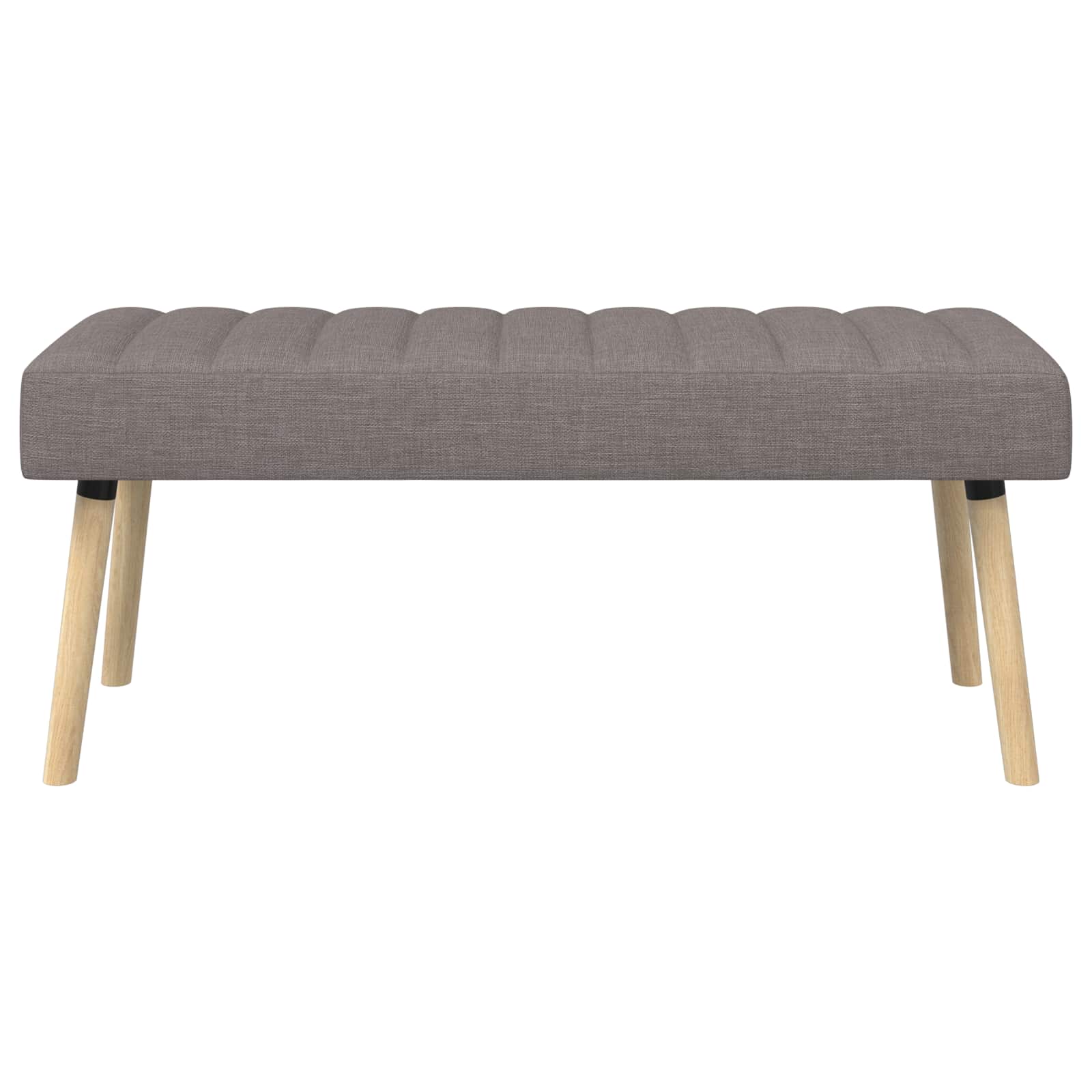 Πάγκος με Καναλεύματα Taupe 110 x 40 x 46 cm Ύφασμα