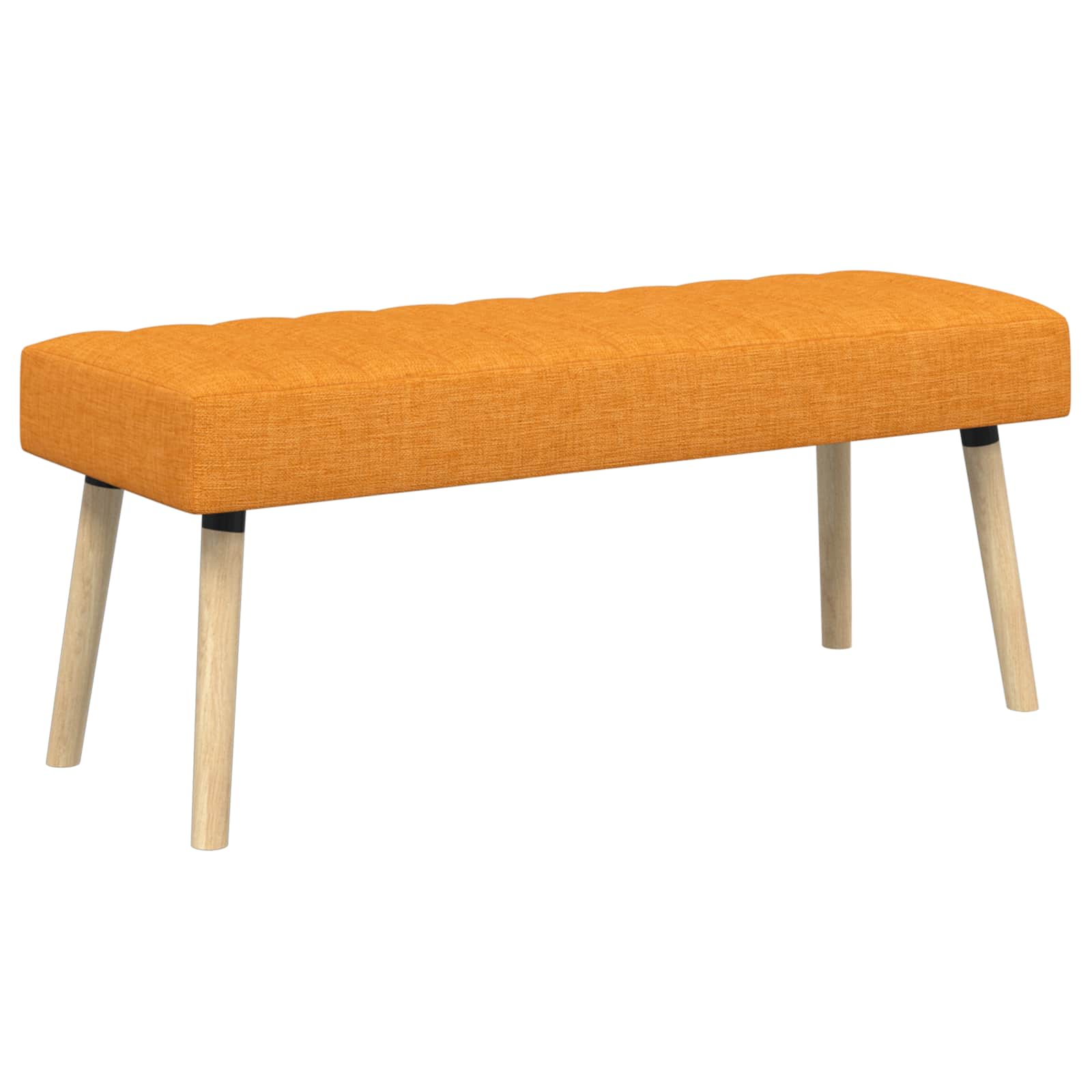 Πάγκος με Καναλεύματα Σκούρο κίτρινο 110 x 40 x 46 cm Ύφασμα