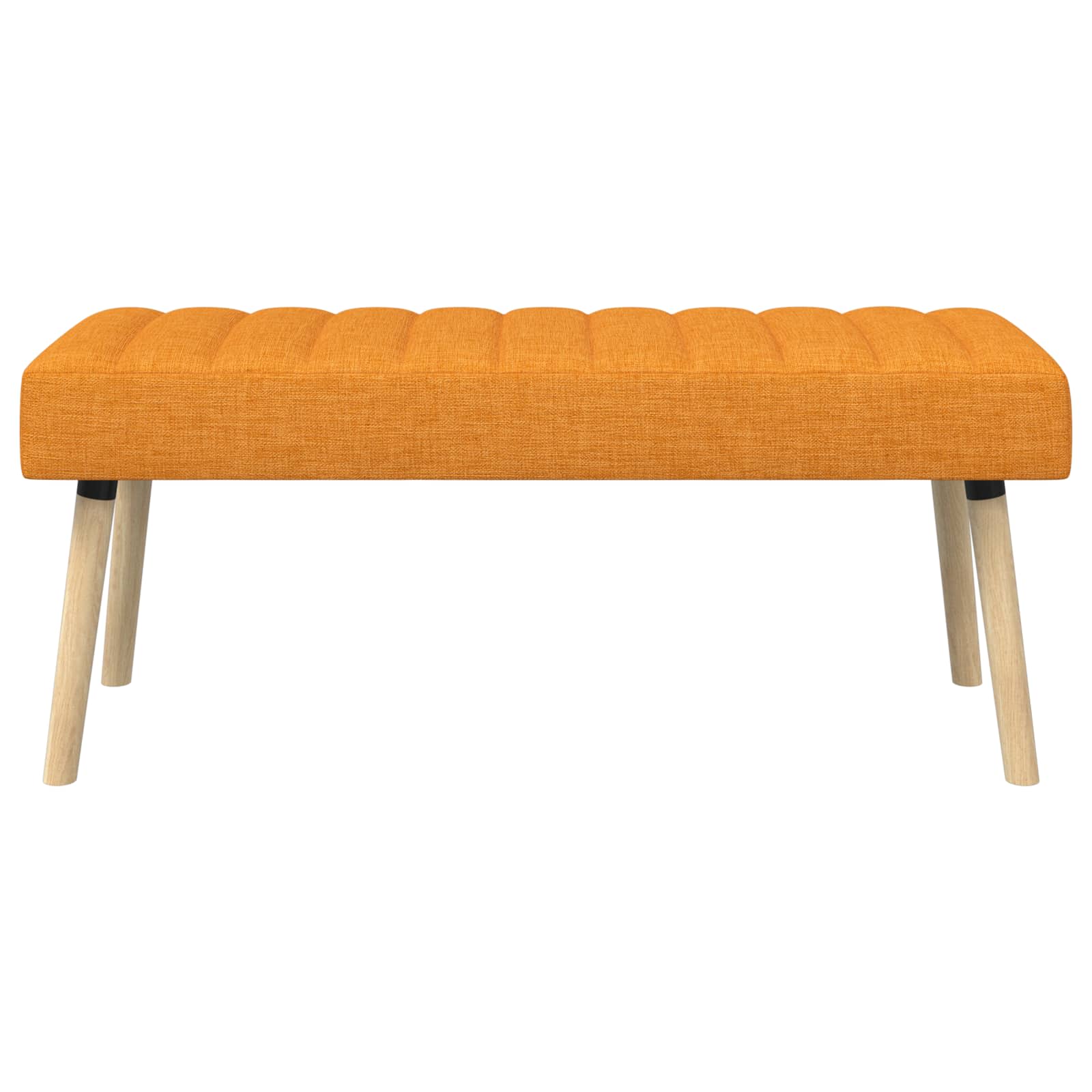 Πάγκος με Καναλεύματα Σκούρο κίτρινο 110 x 40 x 46 cm Ύφασμα