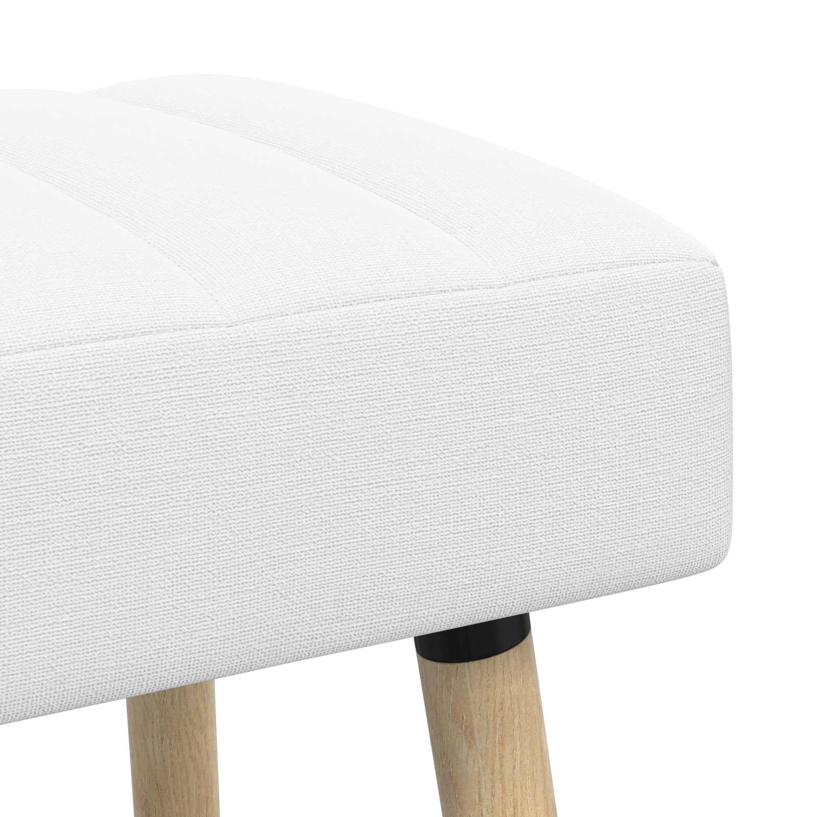 Πάγκος με Καναλεύματα Λευκό 110 x 40 x 46 cm Ύφασμα