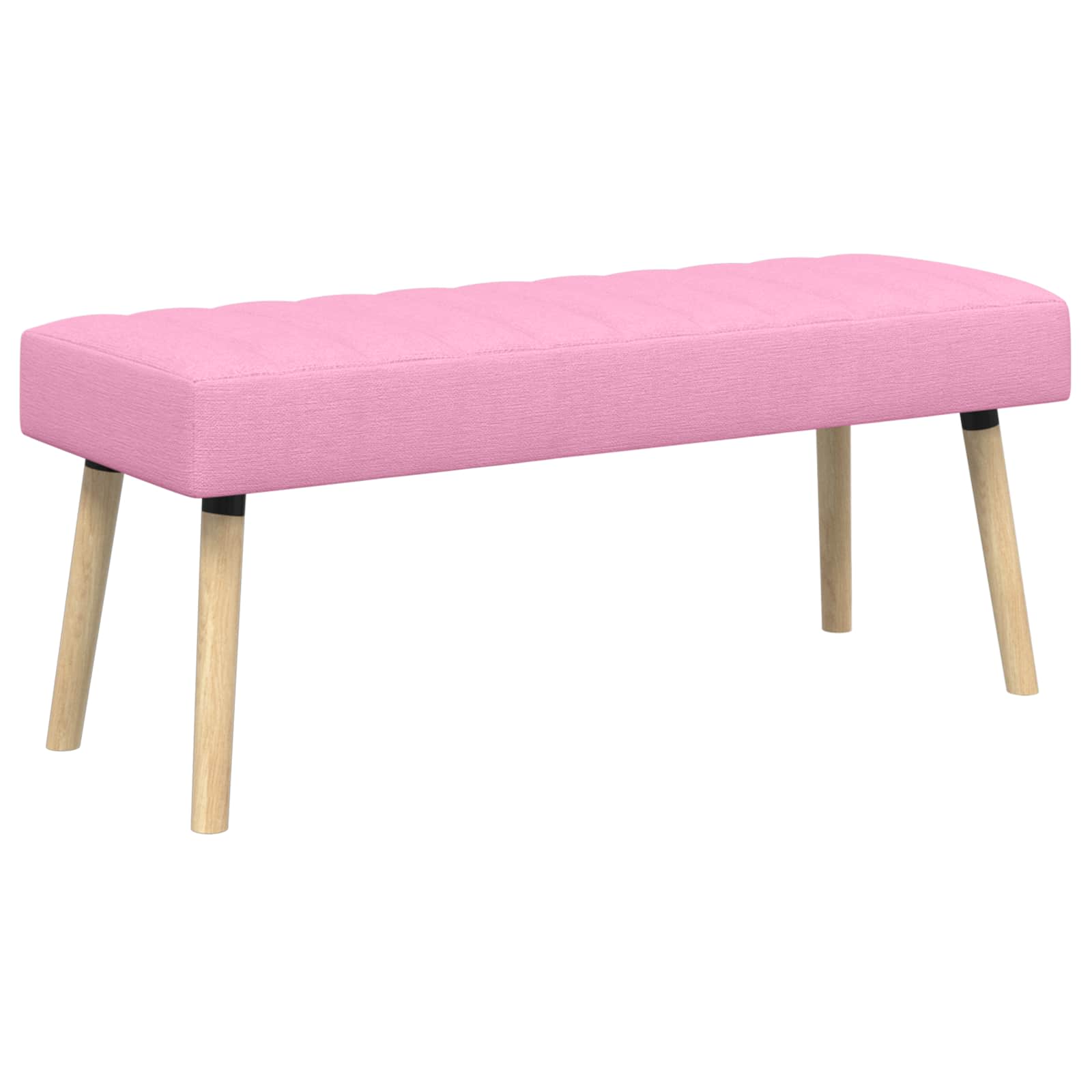 Πάγκος με Καναλεύματα Ροζ 110 x 40 x 46 cm Ύφασμα