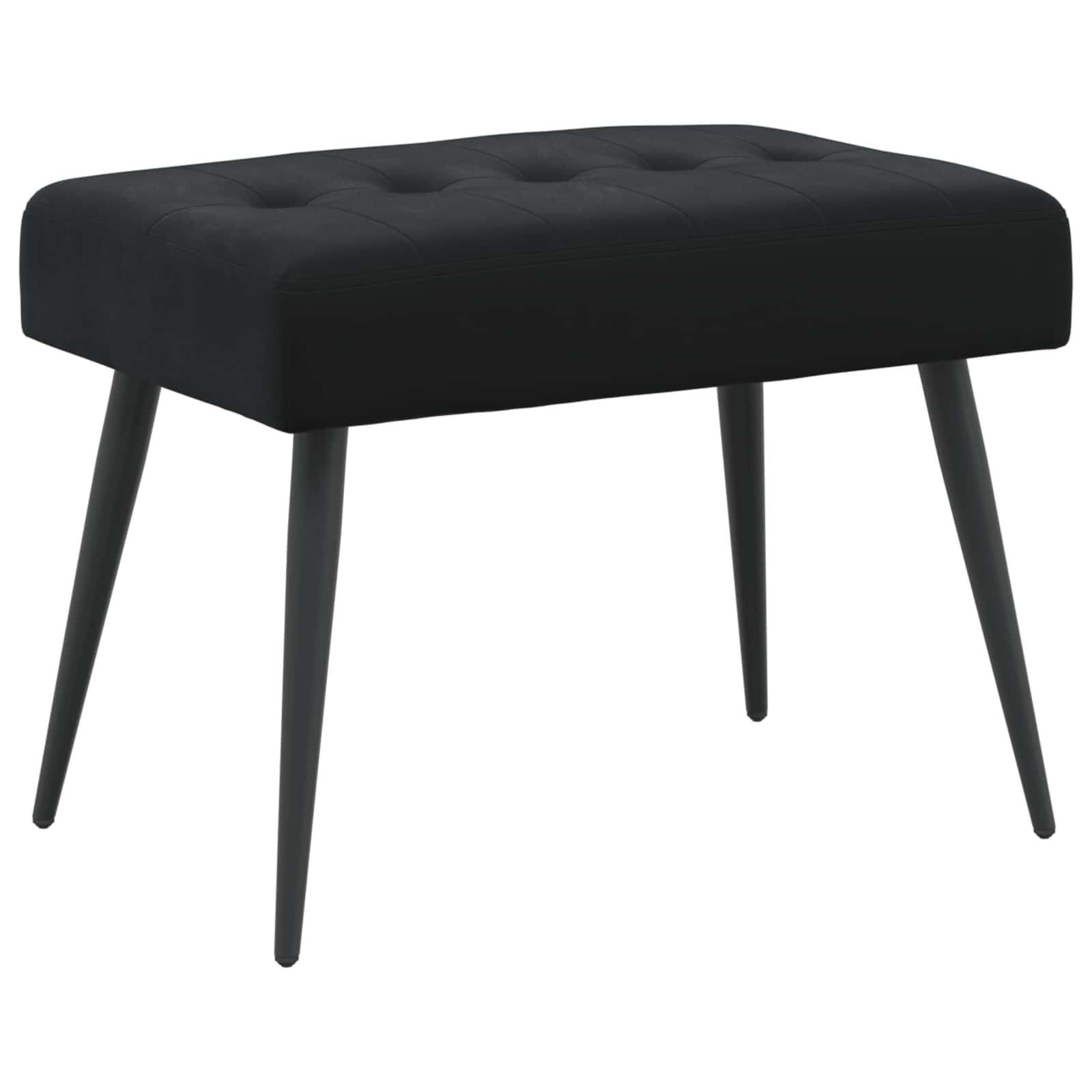 Πάγκος με κουμπωτές επιφάνειες Μαύρο 60 x 40 x 45 εκ. Βελούδο