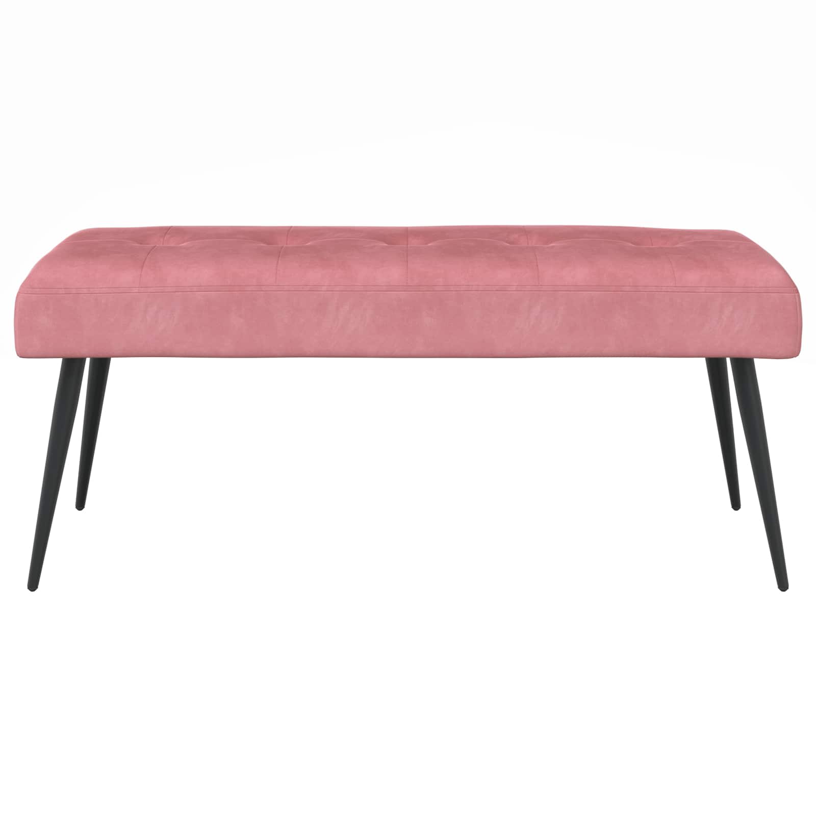 Πάγκος με κουμπωτές επιφάνειες Ροζ 110 x 40 x 46 cm Βελούδο