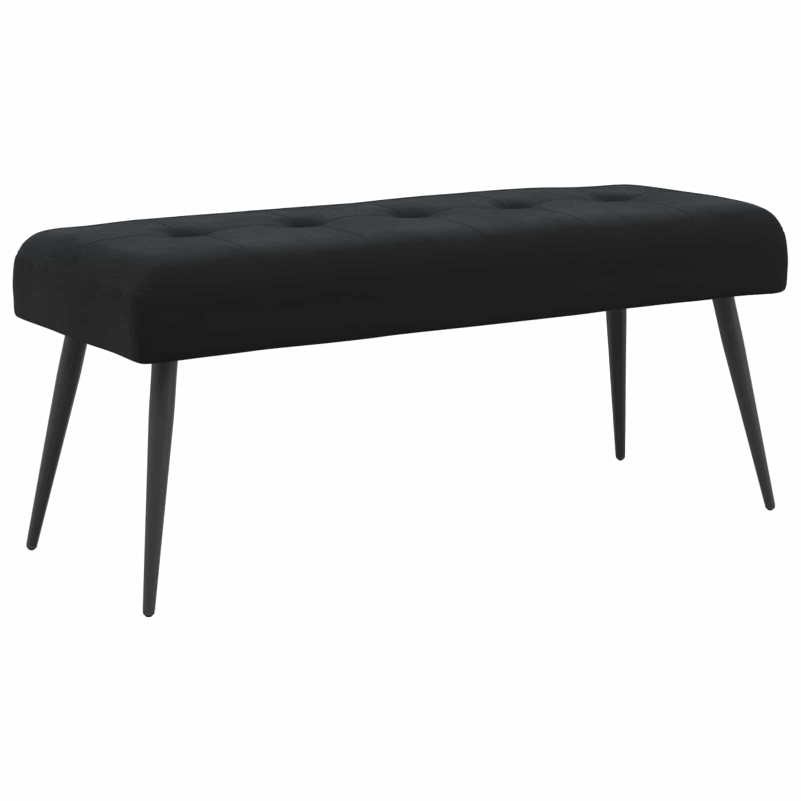 Πάγκος με κουμπωτές επιφάνειες Μαύρο 110 x 40 x 46 cm Βελούδο
