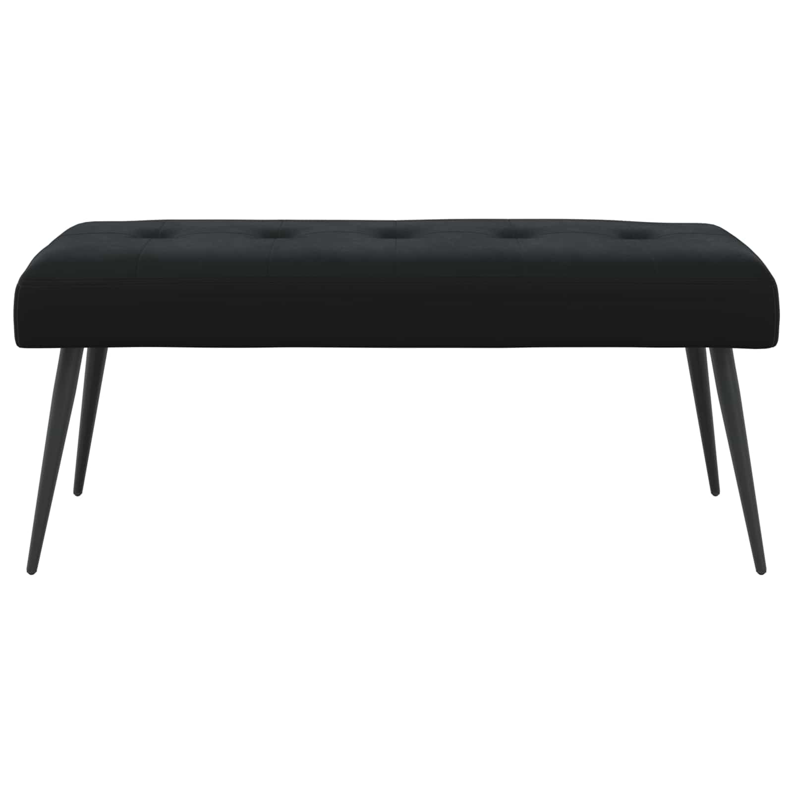 Πάγκος με κουμπωτές επιφάνειες Μαύρο 110 x 40 x 46 cm Βελούδο
