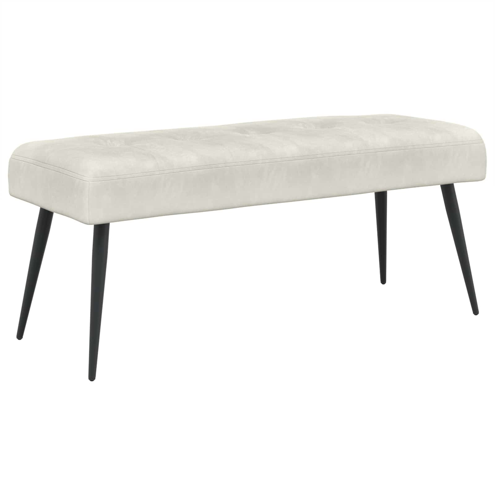 Πάγκος με κουμπωτές επιφάνειες Κρεμ 110 x 40 x 46 cm Βελούδο