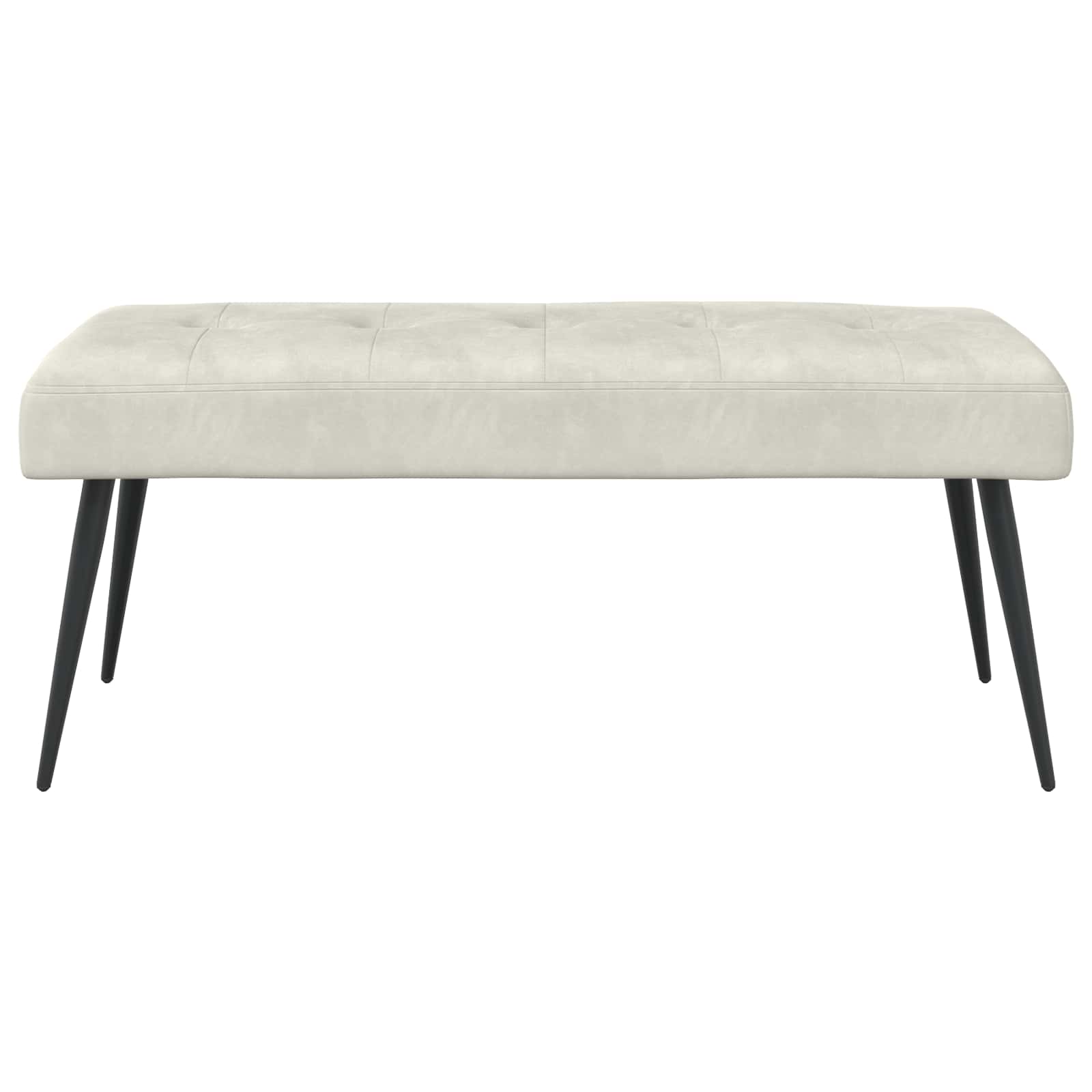Πάγκος με κουμπωτές επιφάνειες Κρεμ 110 x 40 x 46 cm Βελούδο