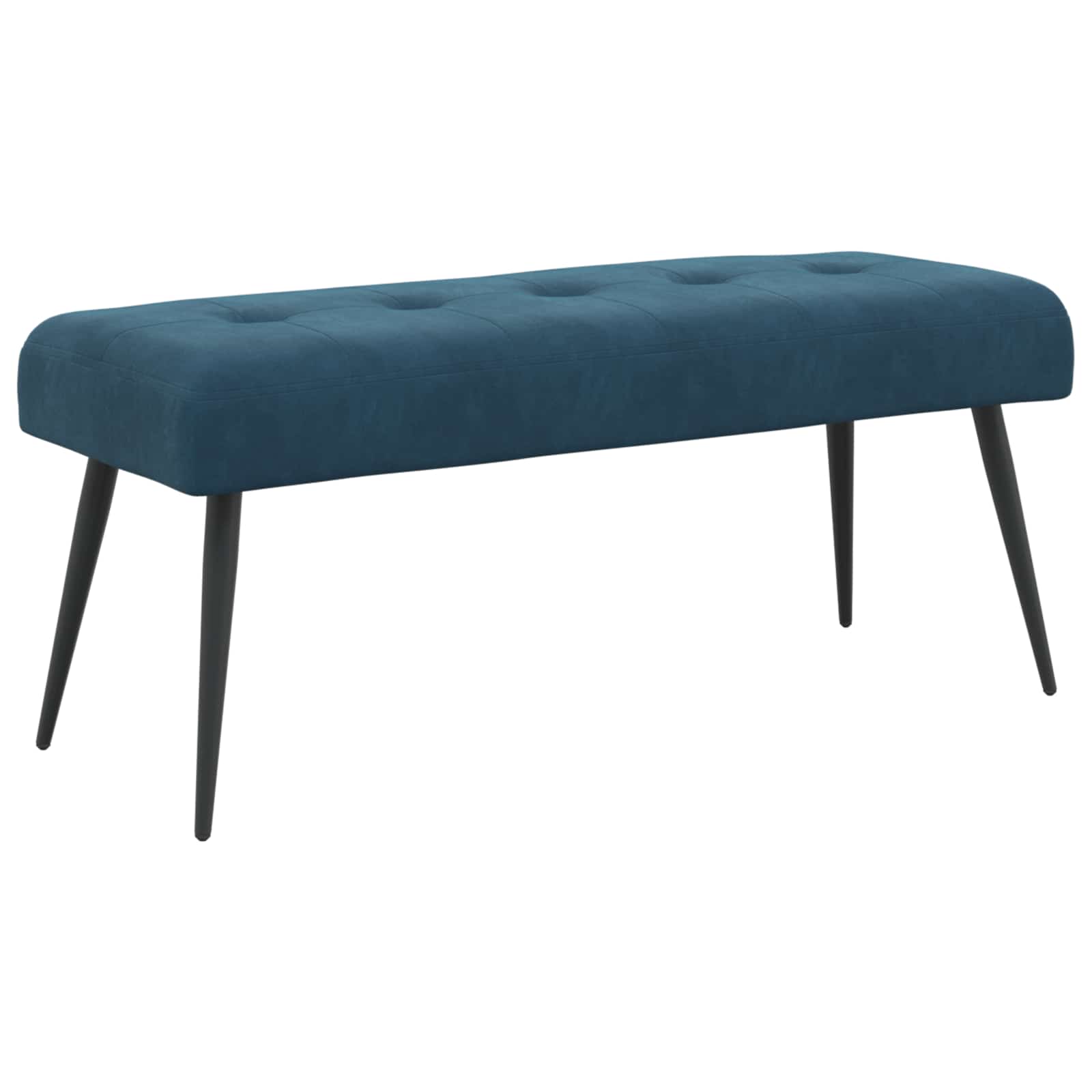 Πάγκος με κουμπωτές επιφάνειες Μπλε 110 x 40 x 46 cm Βελούδο