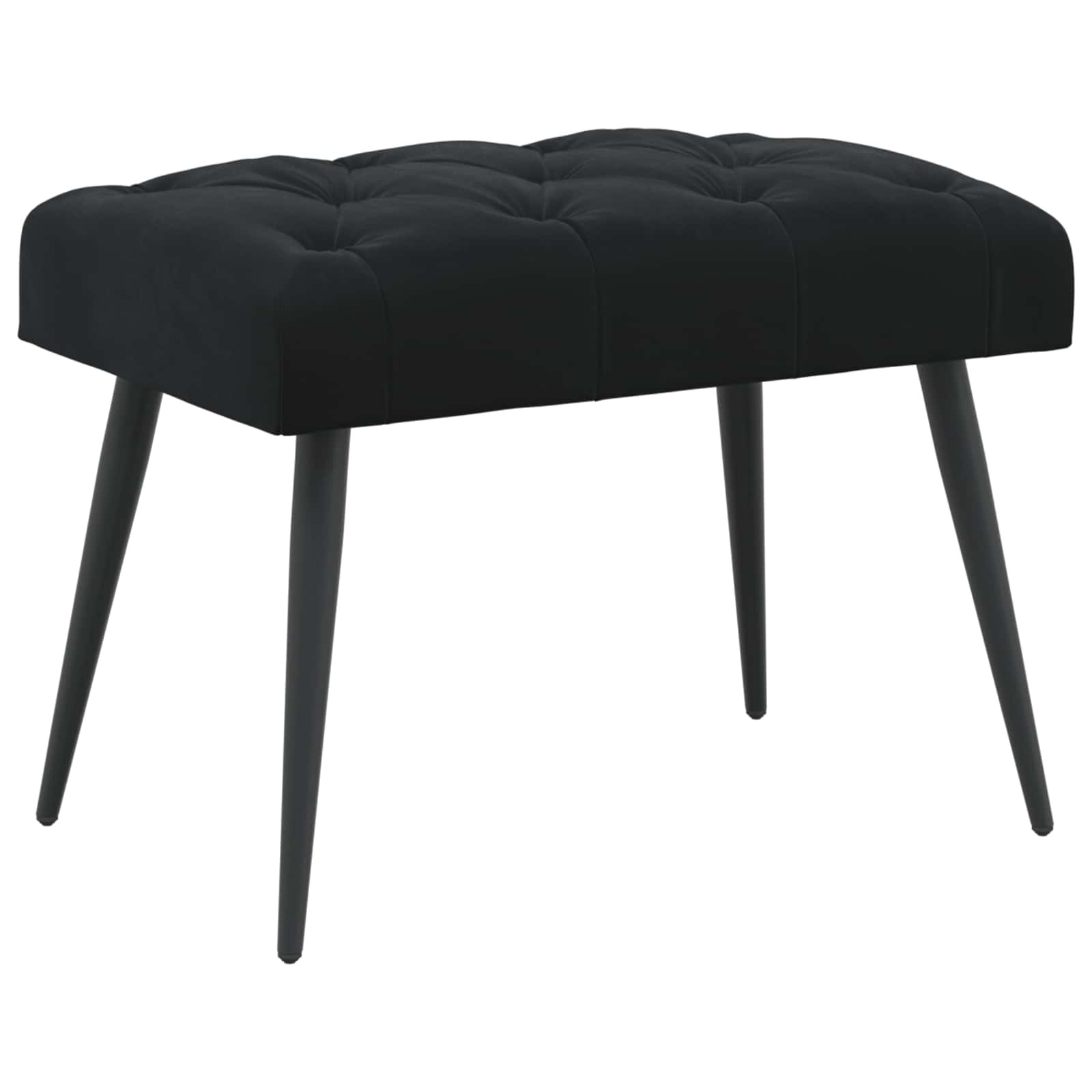 Πάγκος με κουμπωτές επιφάνειες Μαύρο 60 x 40 x 45 εκ. Βελούδο