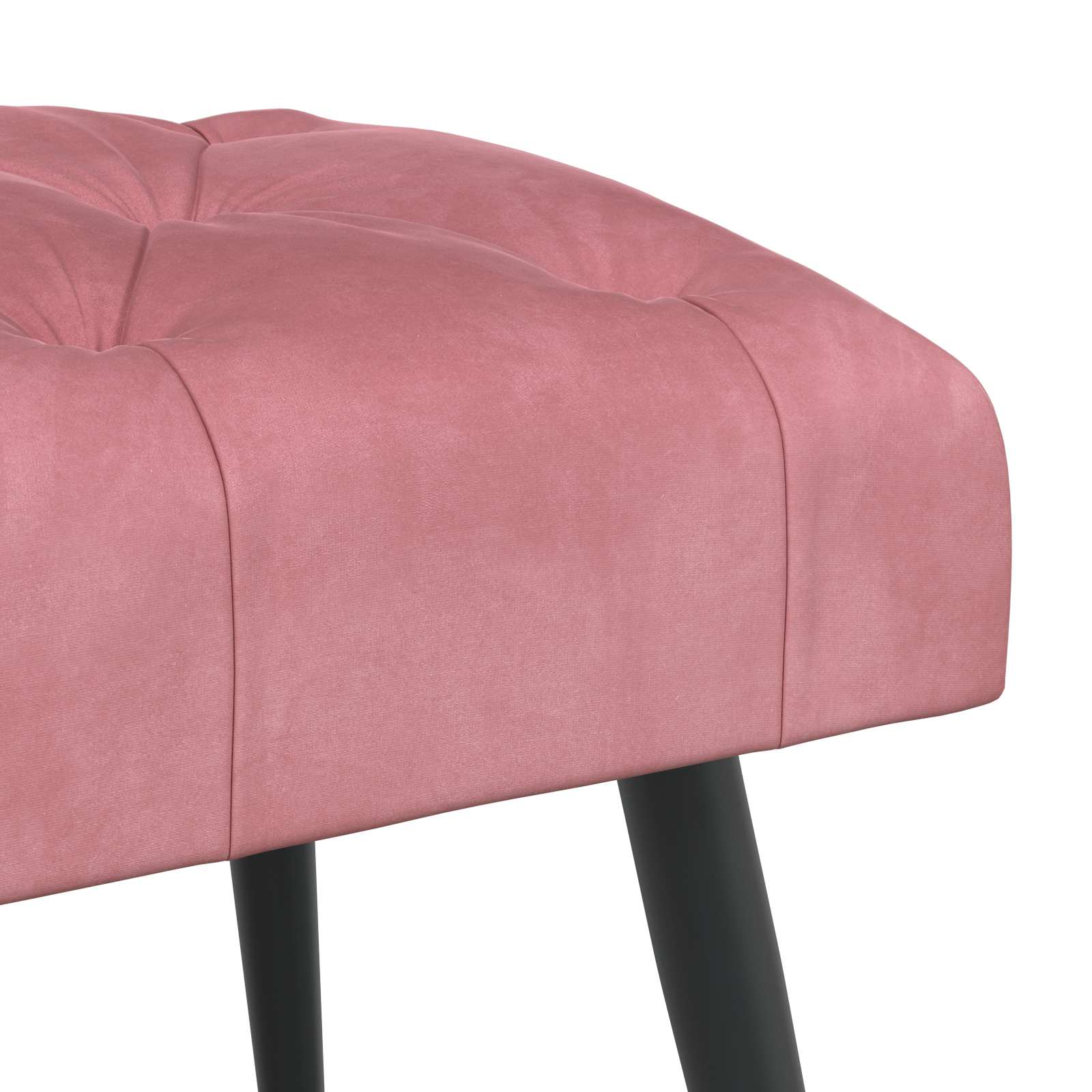 Πάγκος με κουμπωτές επιφάνειες Ροζ 110 x 40 x 46 cm Βελούδο