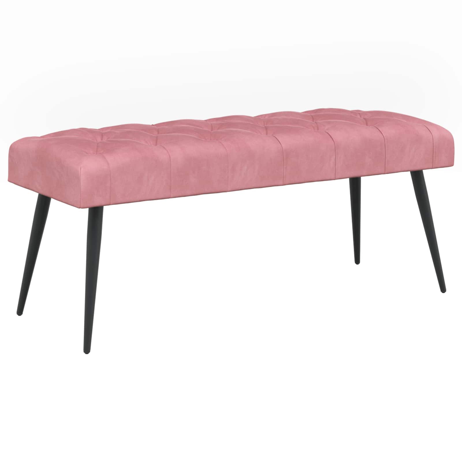 Πάγκος με κουμπωτές επιφάνειες Ροζ 110 x 40 x 46 cm Βελούδο
